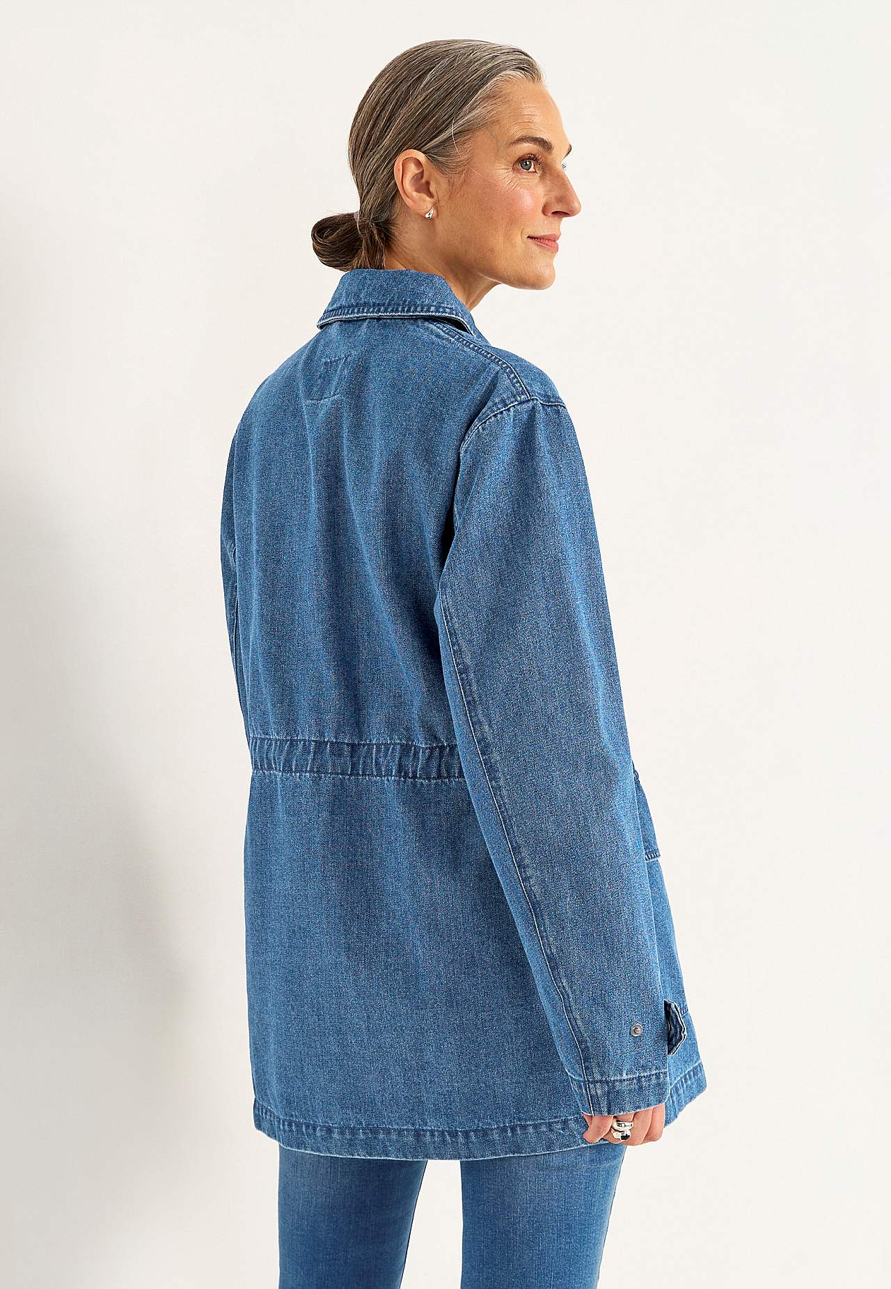 Jeansjacke mit Reißverschluss