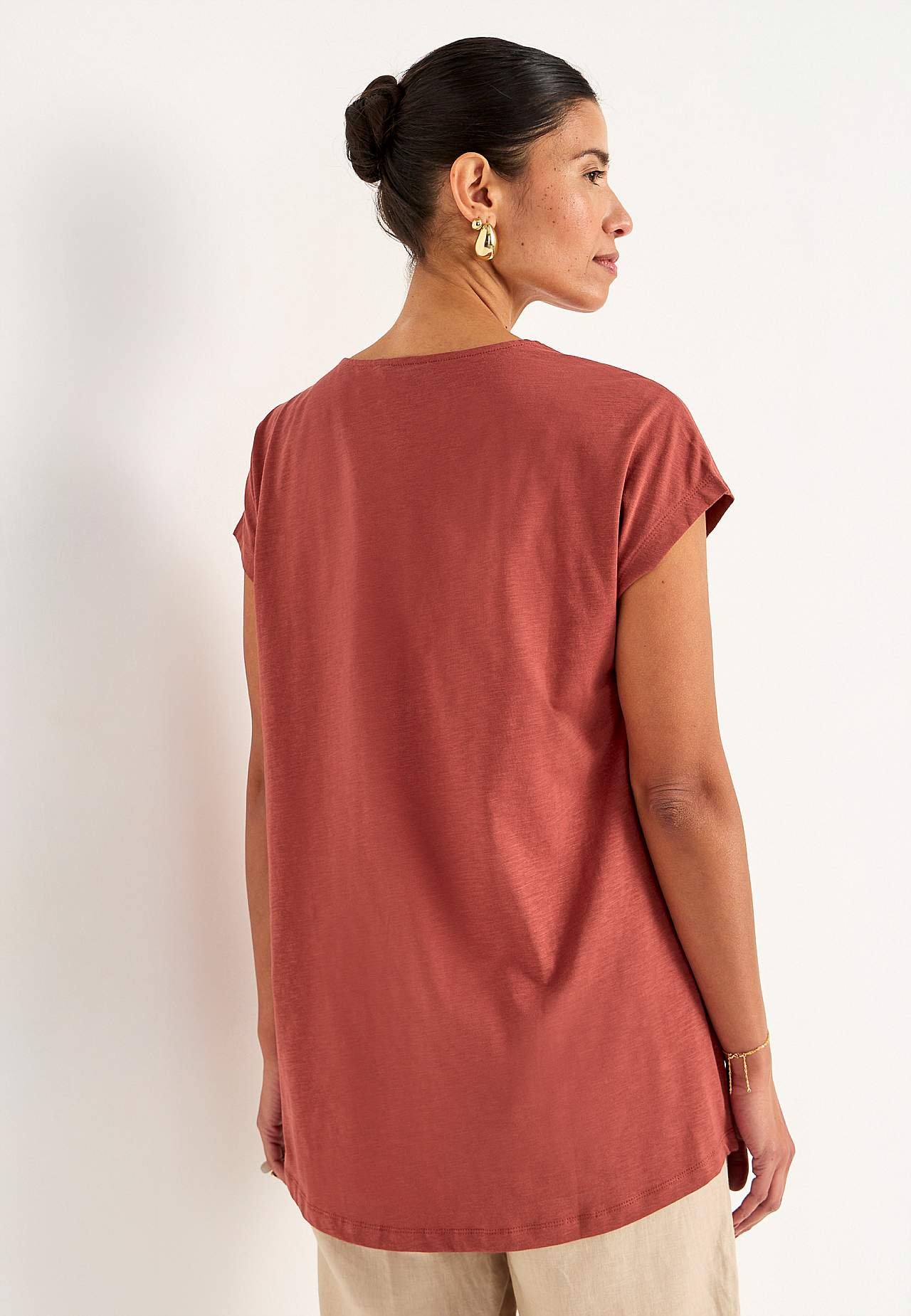 Kurzärmlige Jersey-Tunika