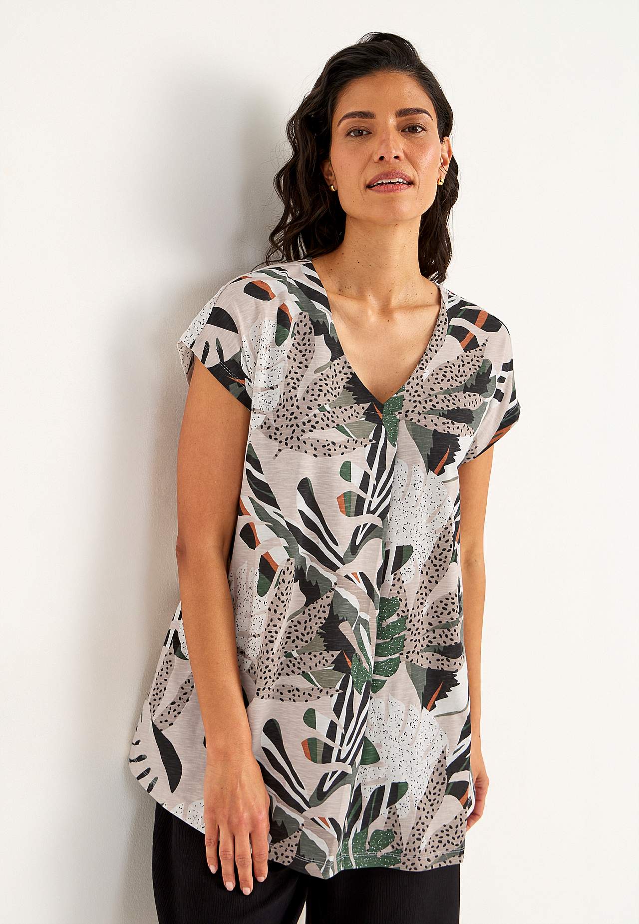 Kurzärmlige Jersey-Tunika