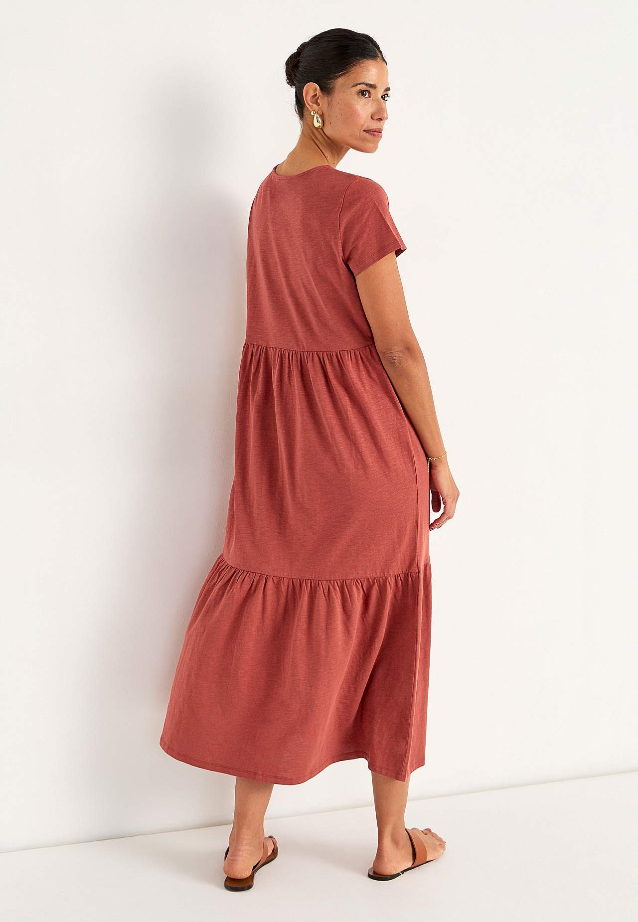 Jerseykleid mit Rüschenrock