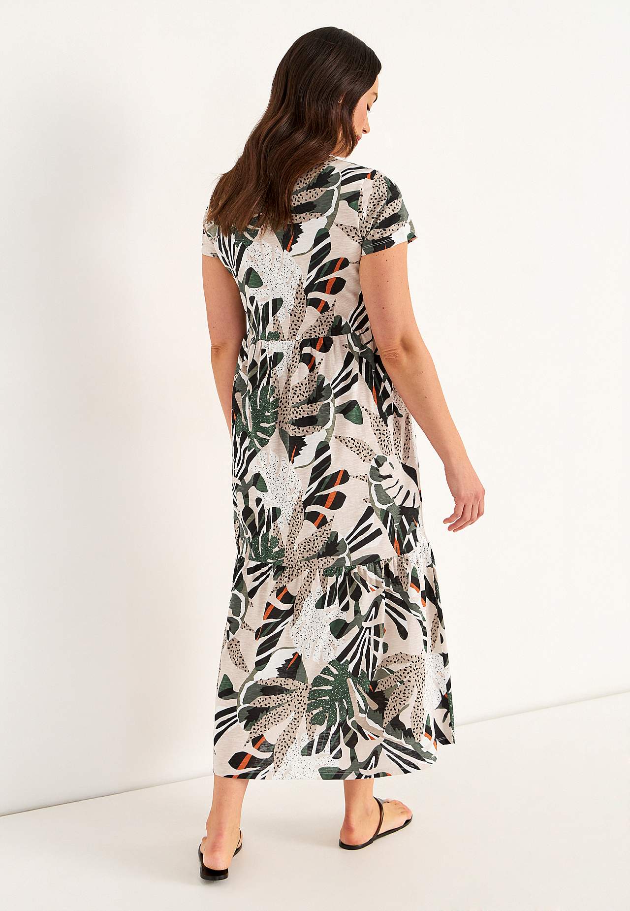 Jerseykleid mit Rüschenrock