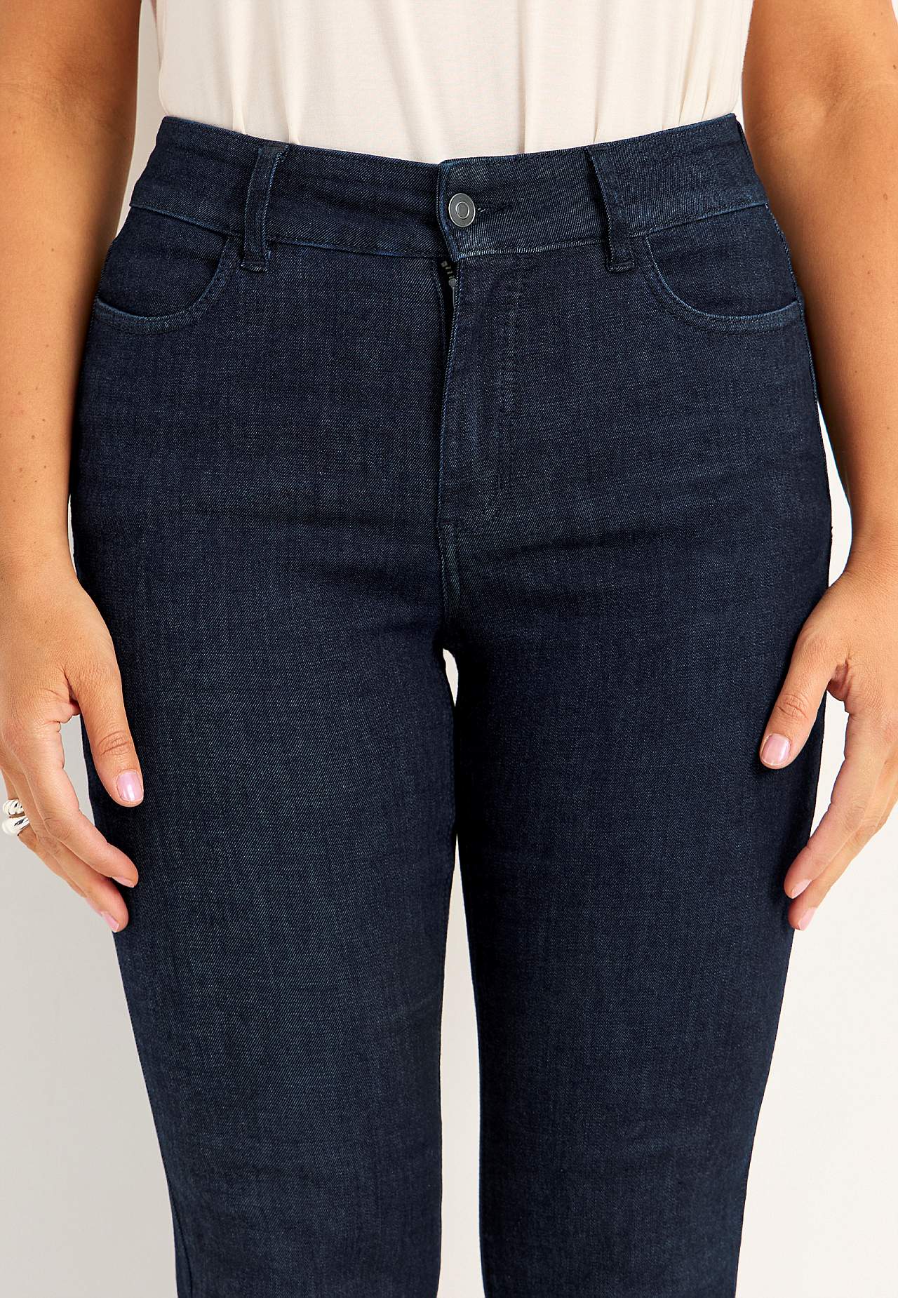 Breite Jeans aus superstretch Denim