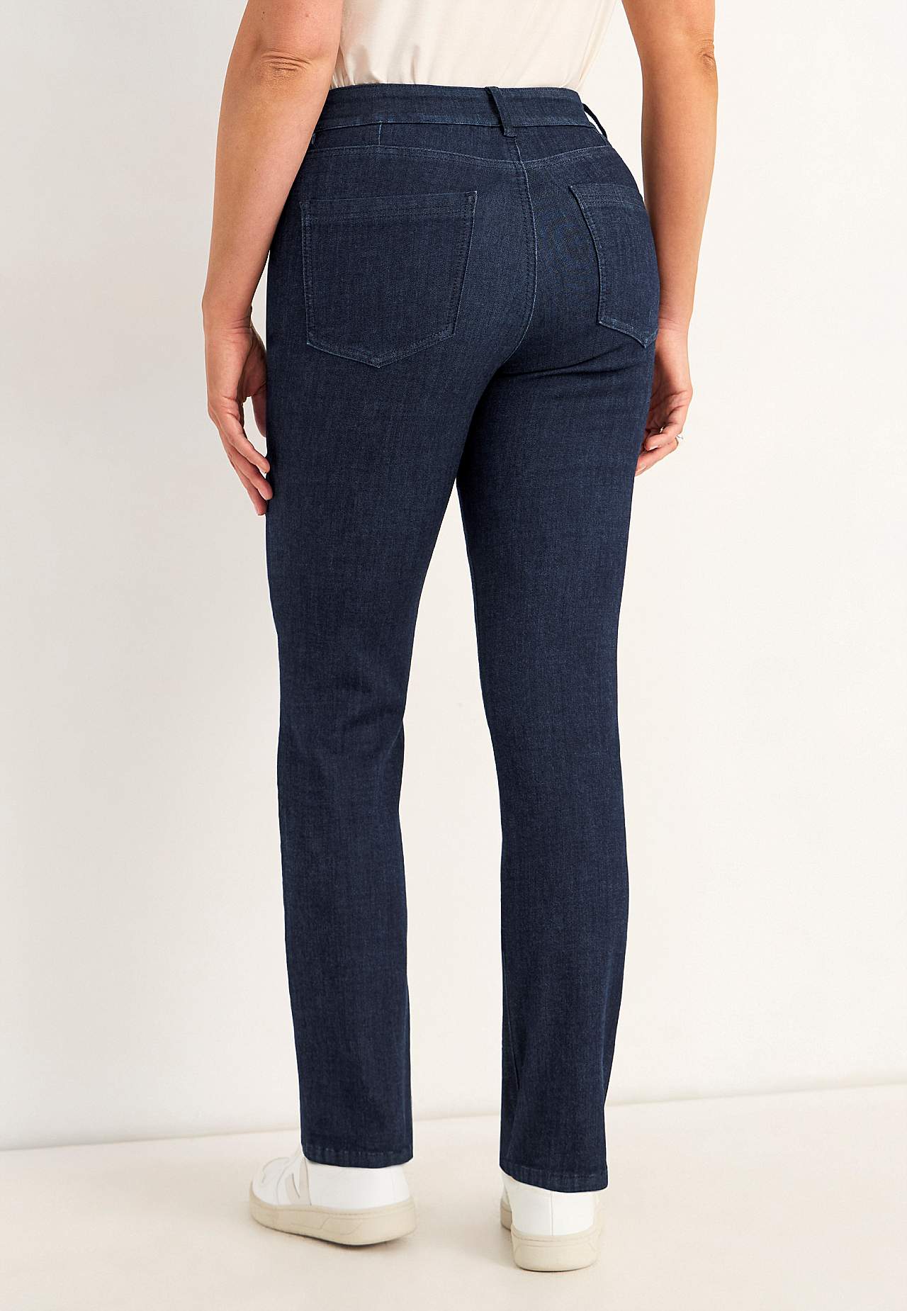 Breite Jeans aus superstretch Denim