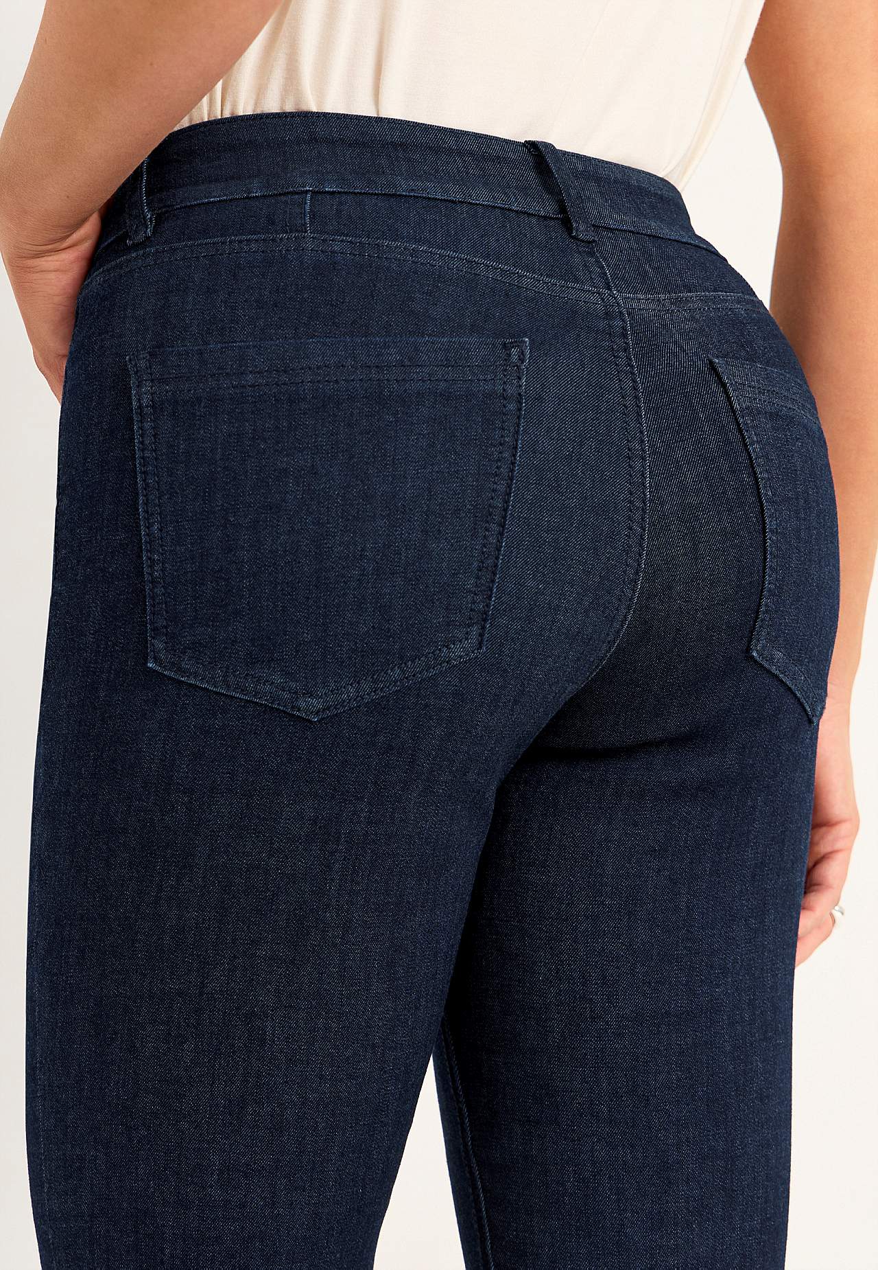 Breite Jeans aus superstretch Denim