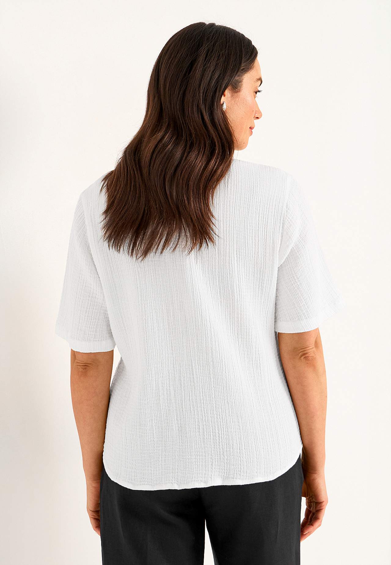 Bluse aus zerknitterter Baumwolle