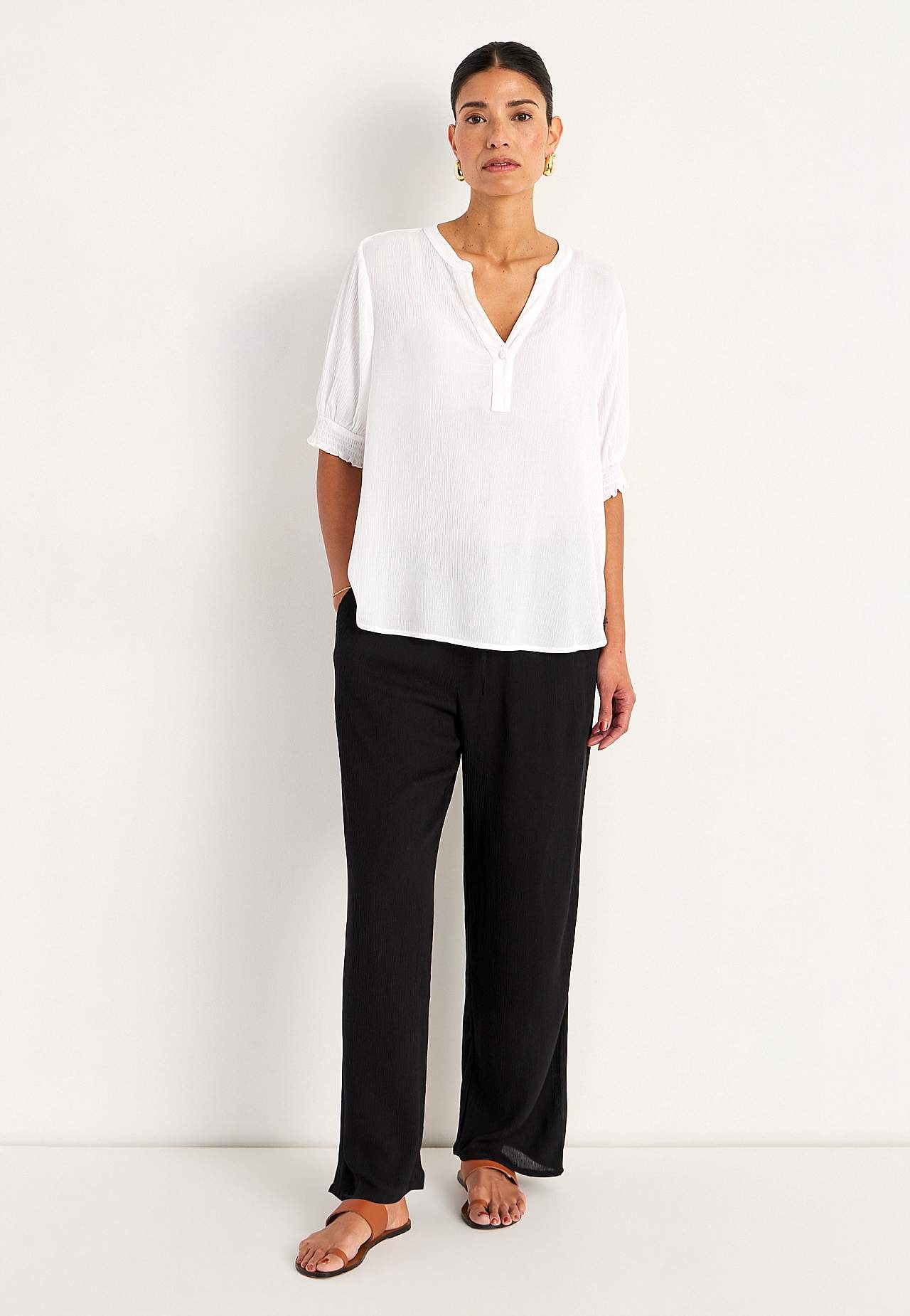 Bluse aus Krepp