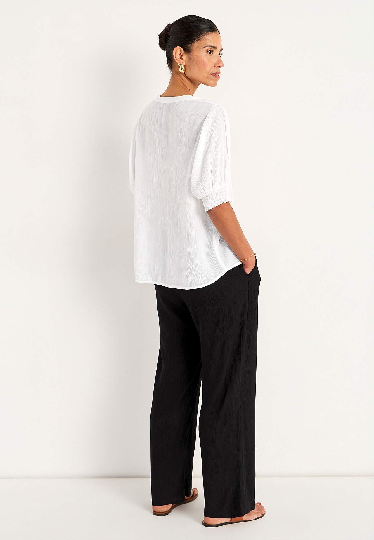 Bluse aus Krepp