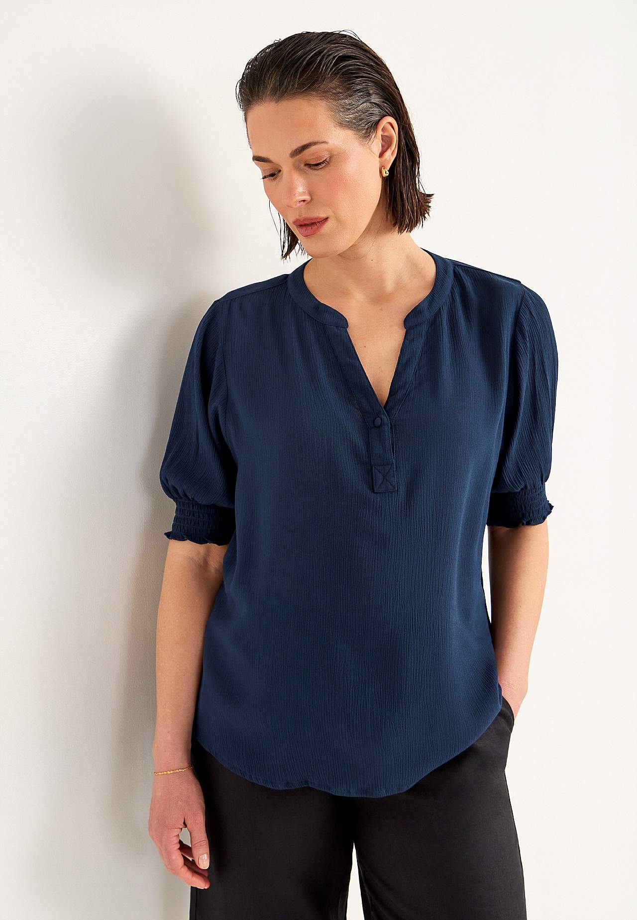 Bluse aus Krepp