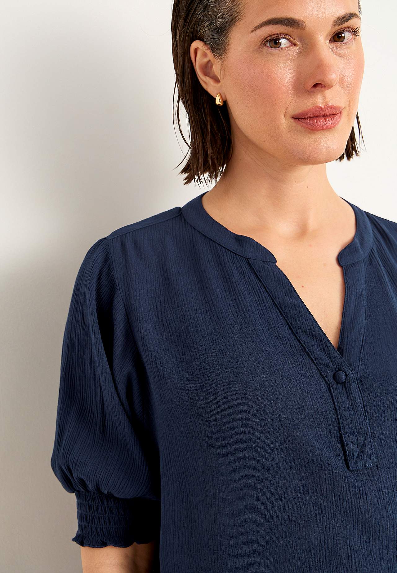 Bluse aus Krepp