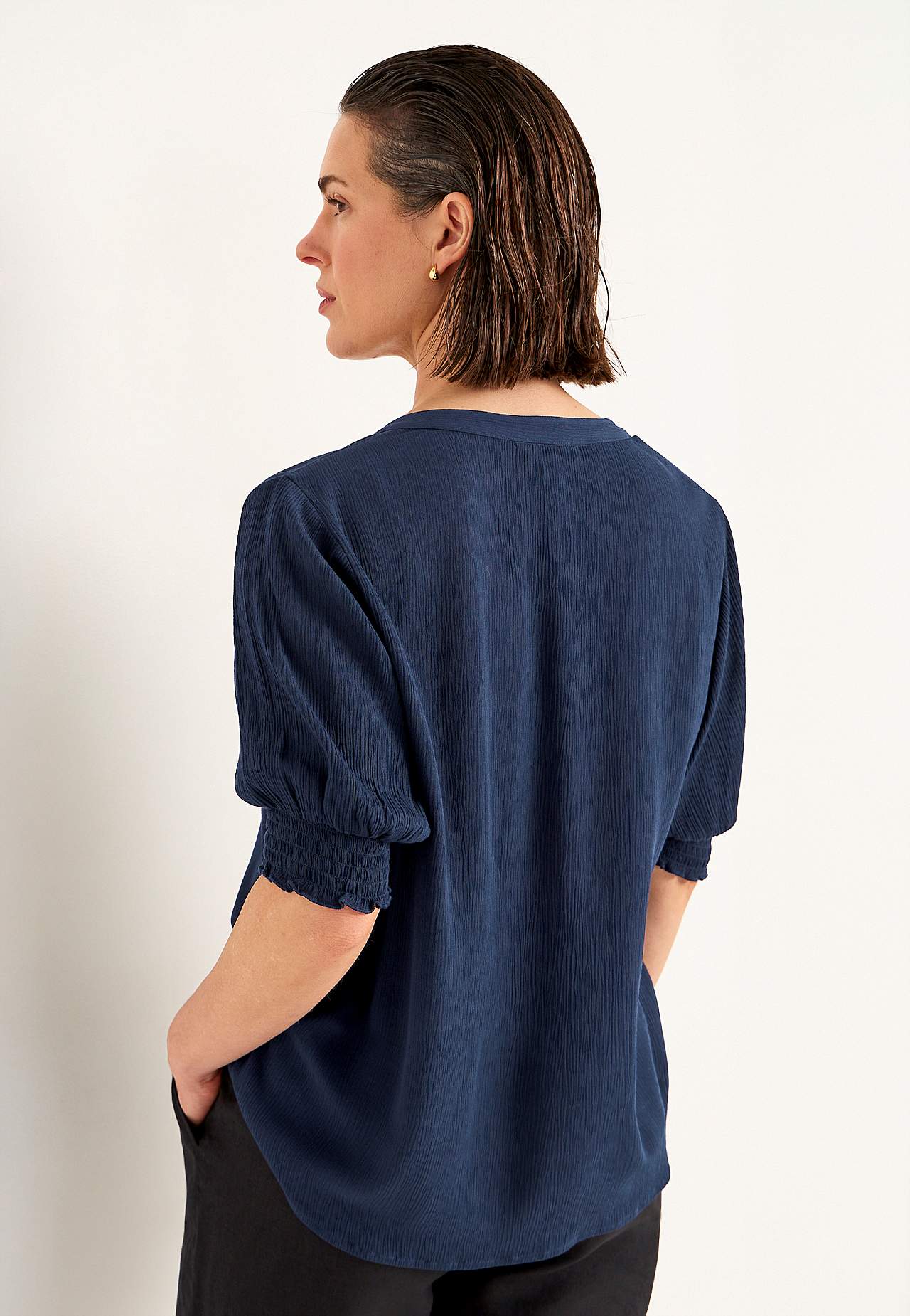 Bluse aus Krepp
