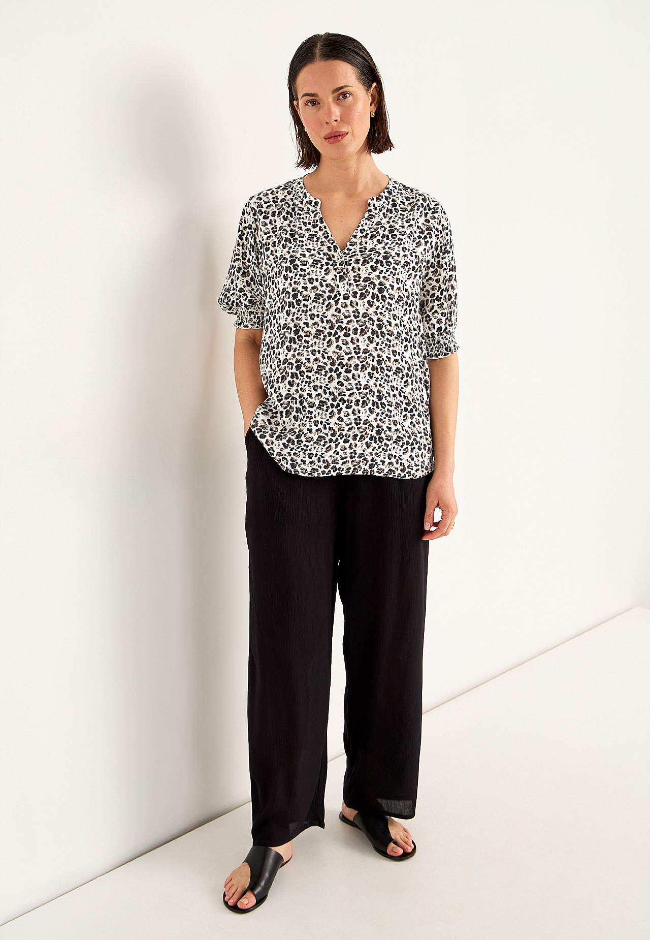 Bluse aus Krepp