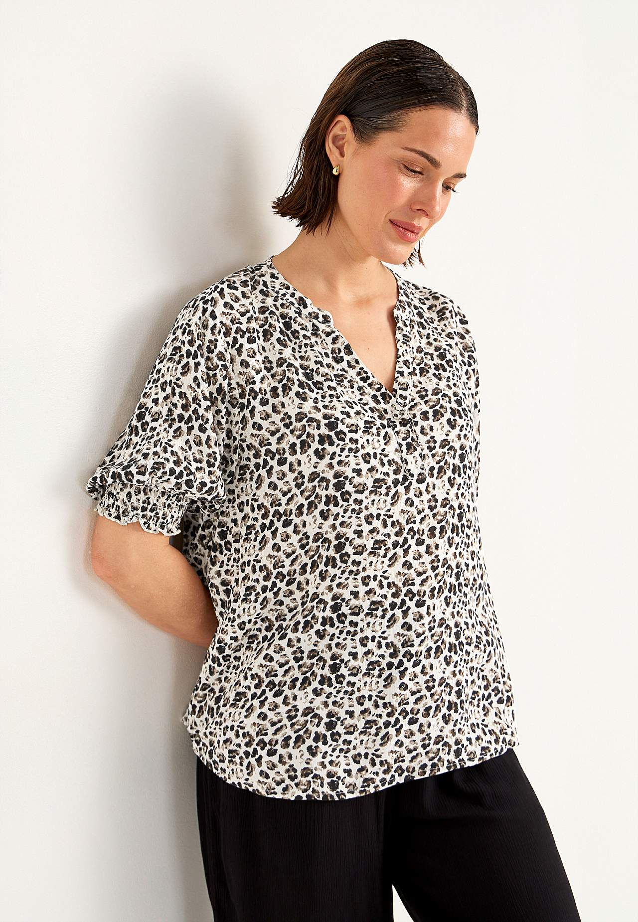 Bluse aus Krepp