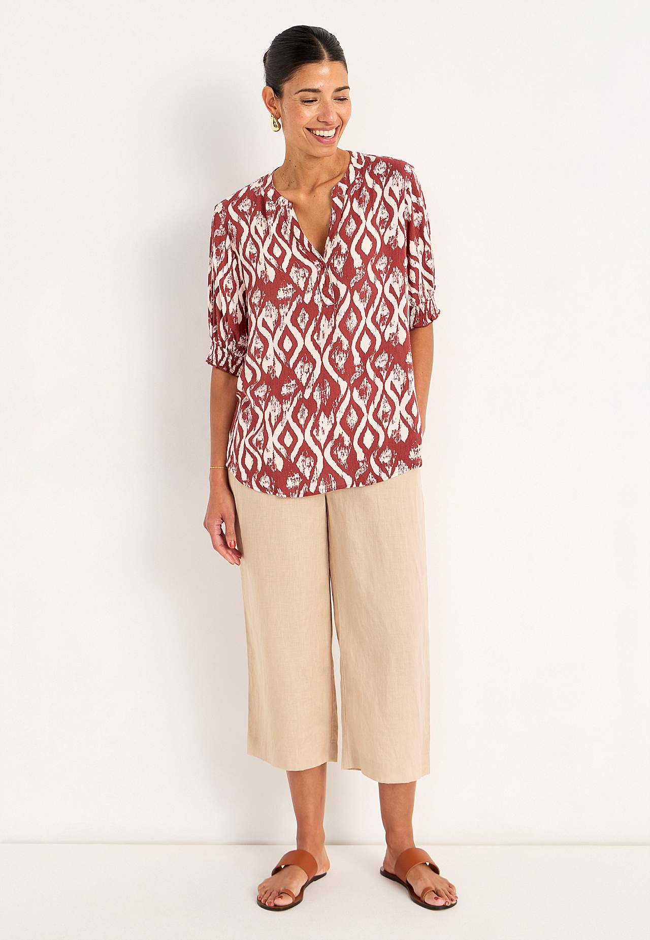 Bluse aus Krepp