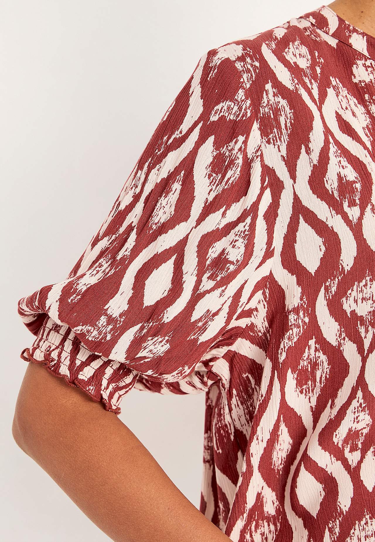Bluse aus Krepp