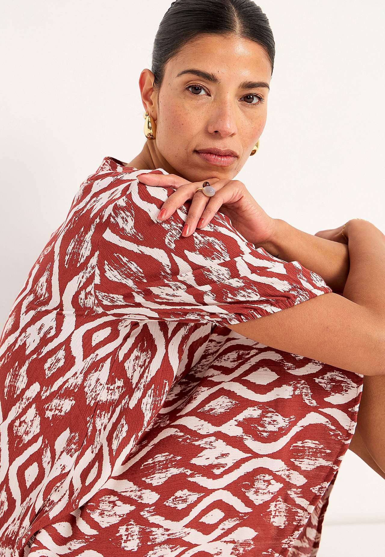 Kleid aus Viskose-Krepp