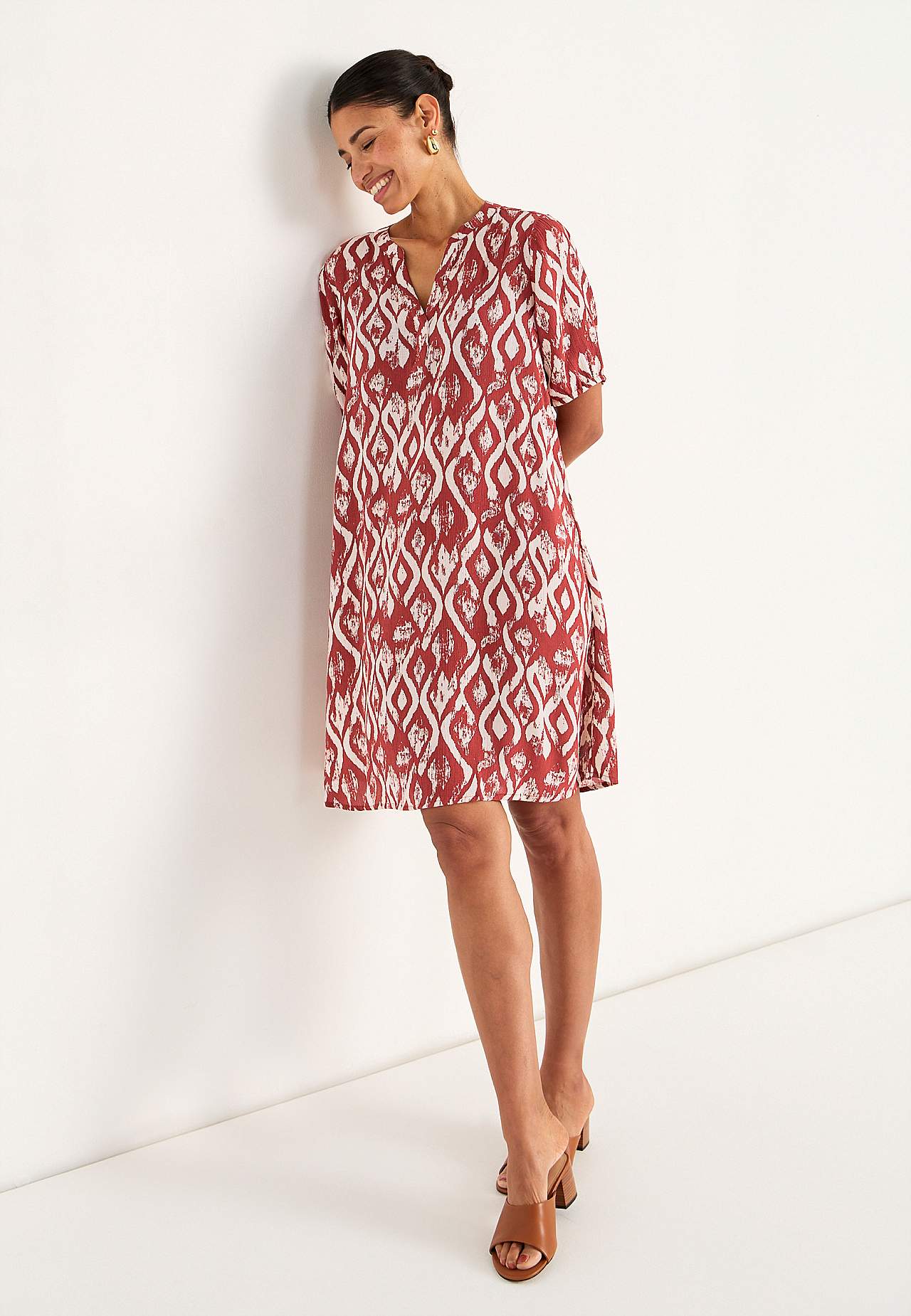 Kleid aus Viskose-Krepp