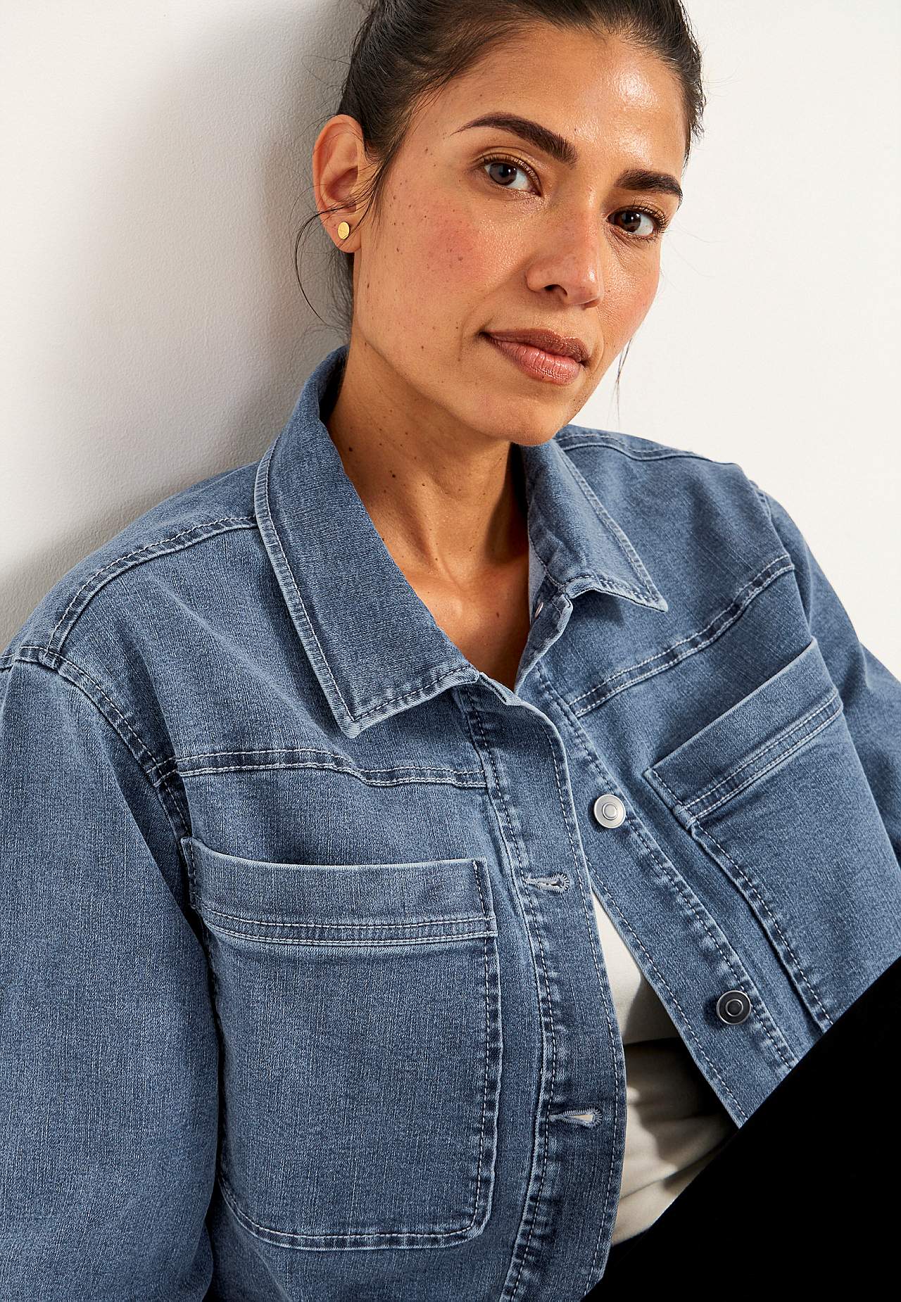 Jeansjacke mit Stretch