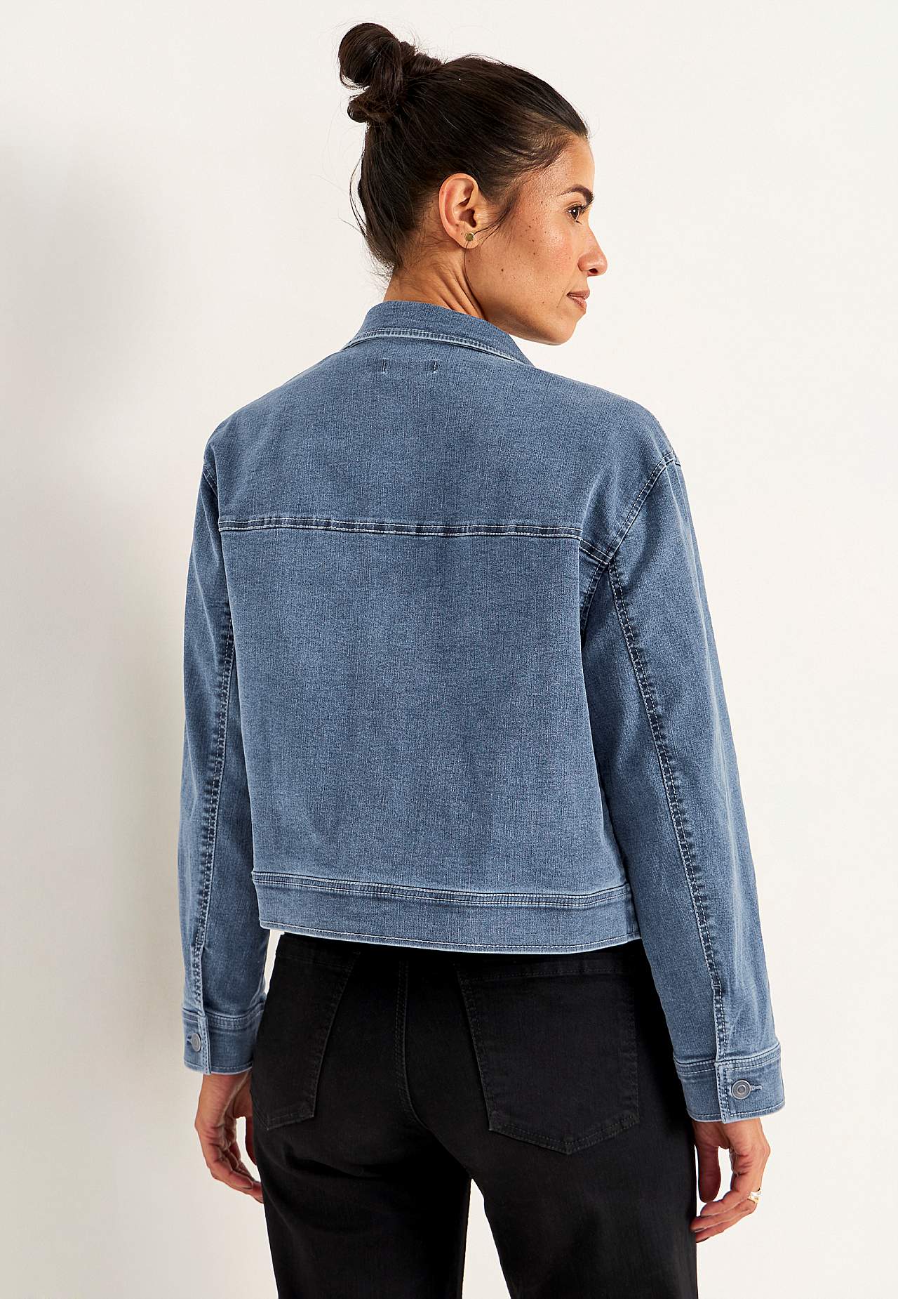 Jeansjacke mit Stretch