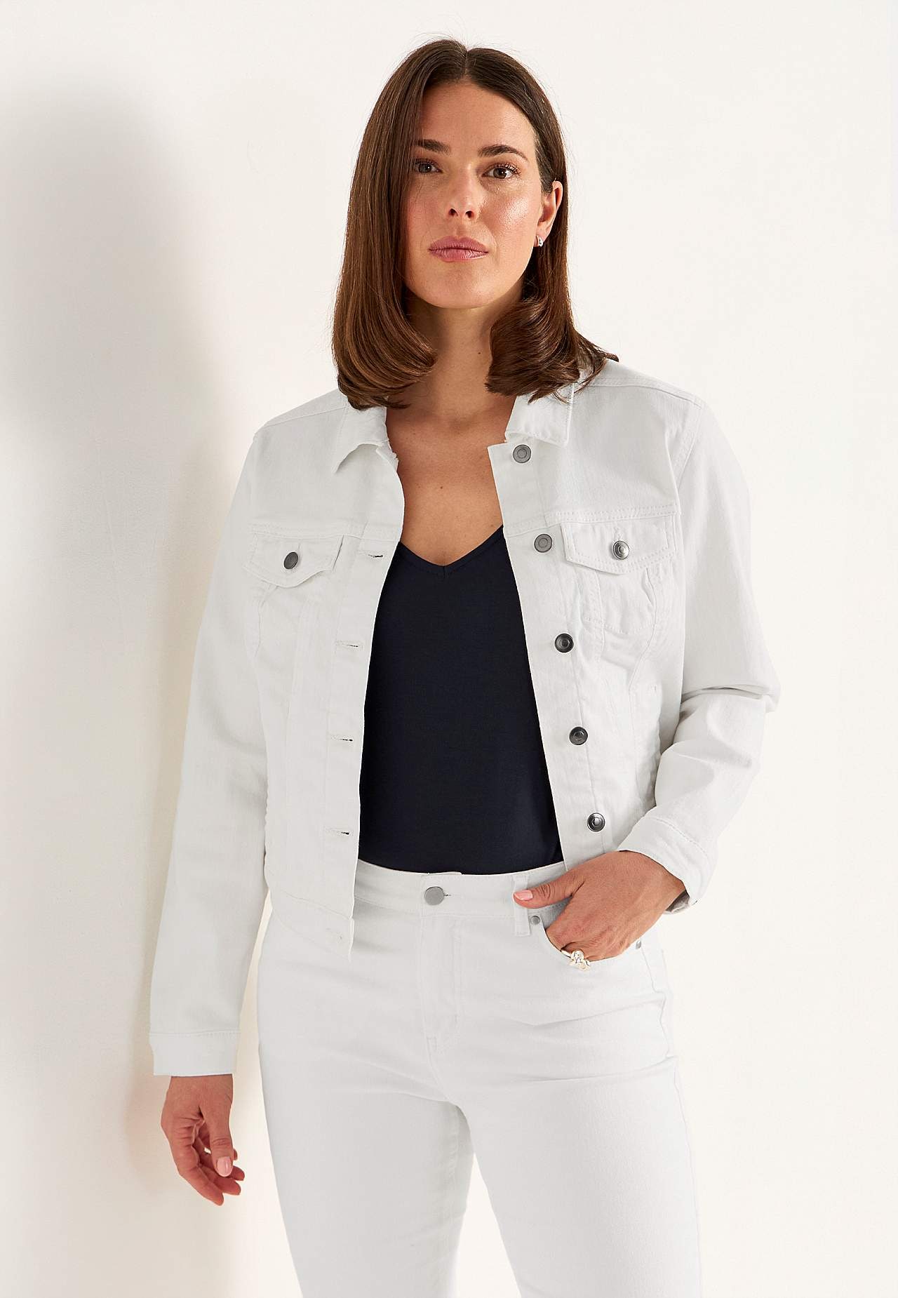 Elastische Jeansjacke
