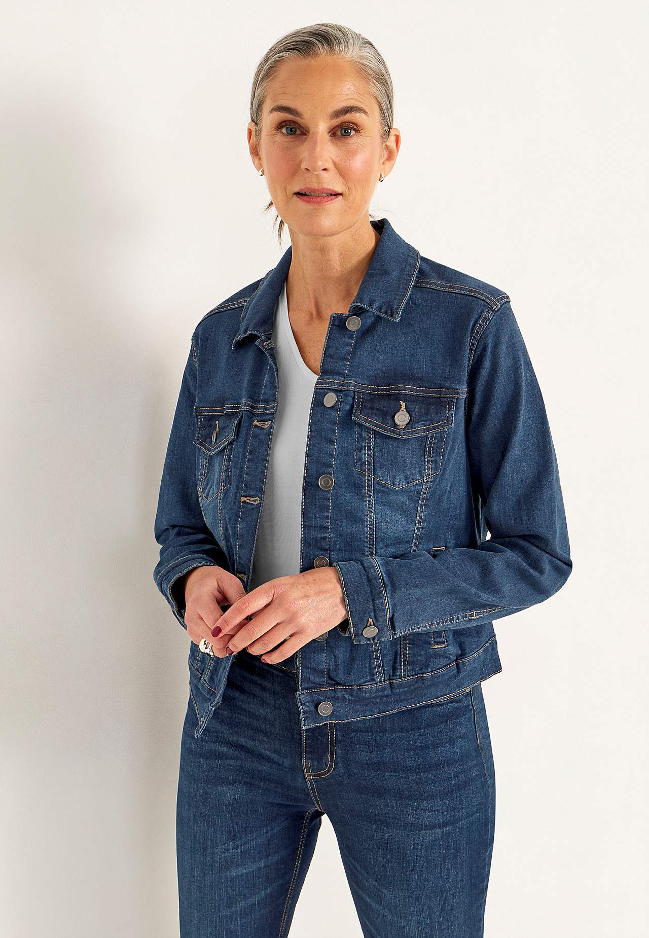 Elastische Jeansjacke