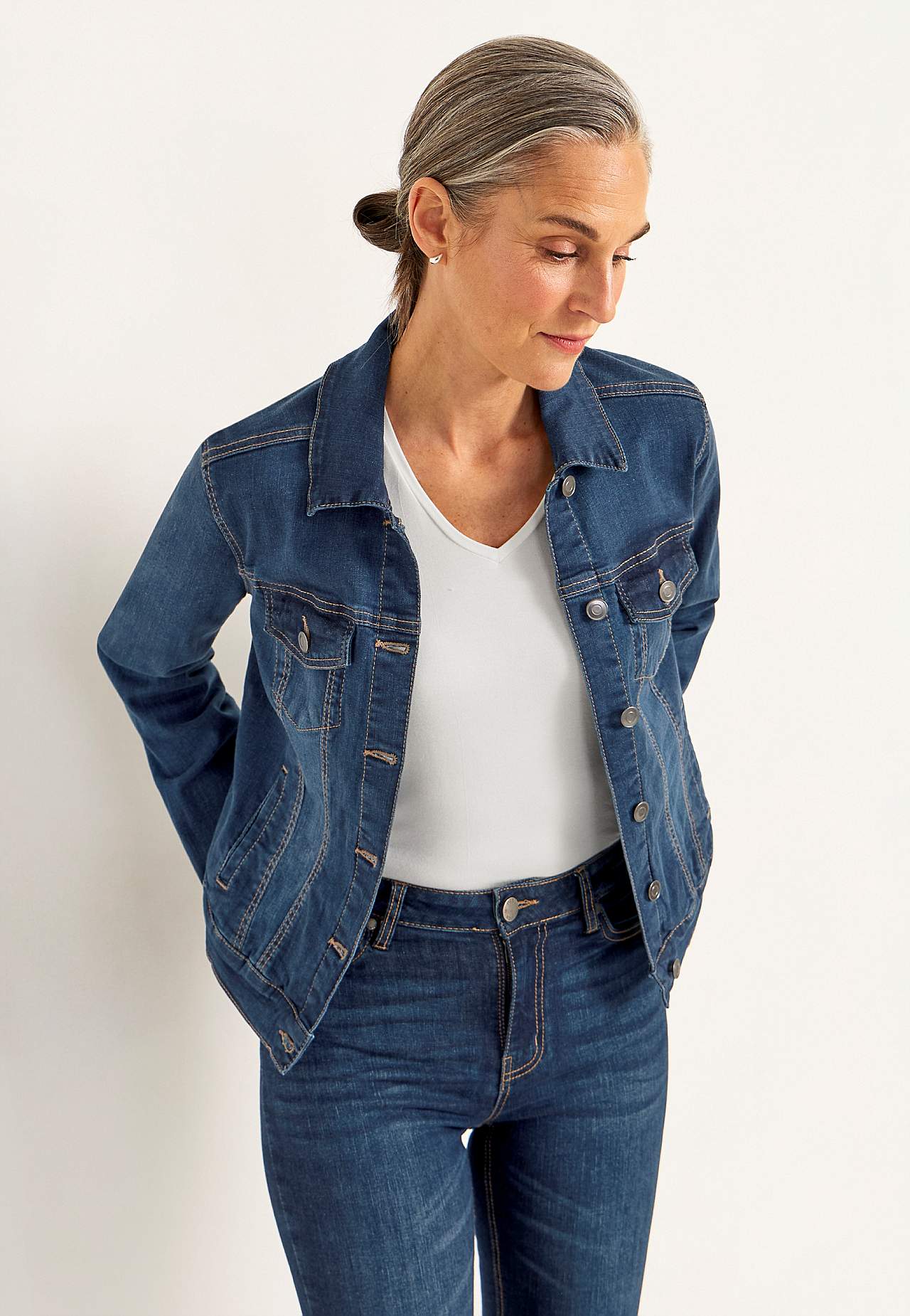 Elastische Jeansjacke
