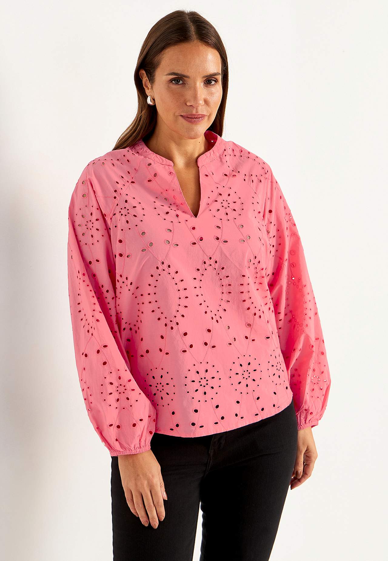 Bluse mit Stickerei