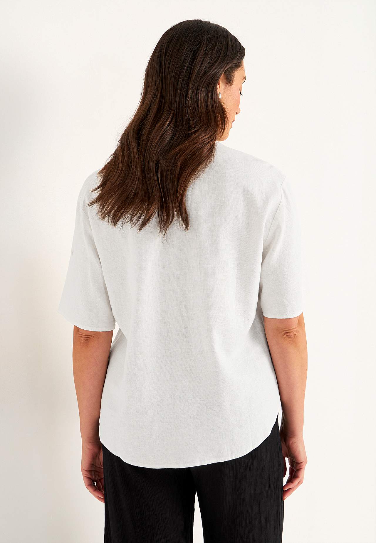 Bluse aus Leinen-Mix