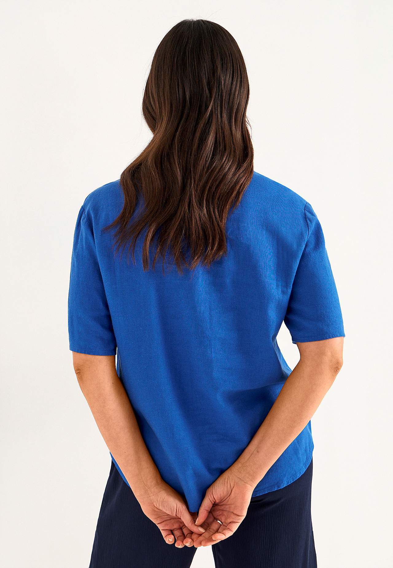 Bluse aus Leinen-Mix