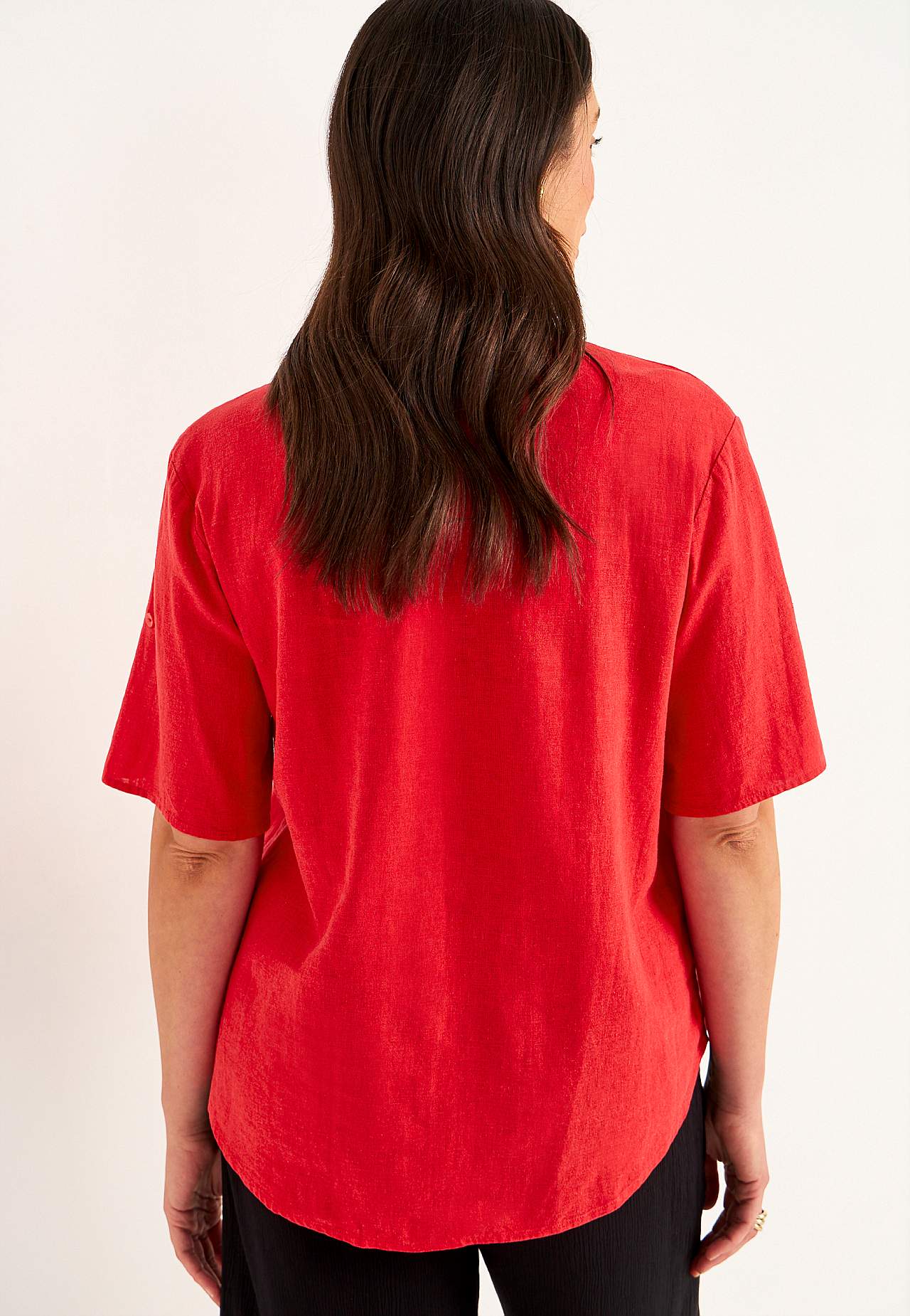 Bluse aus Leinen-Mix