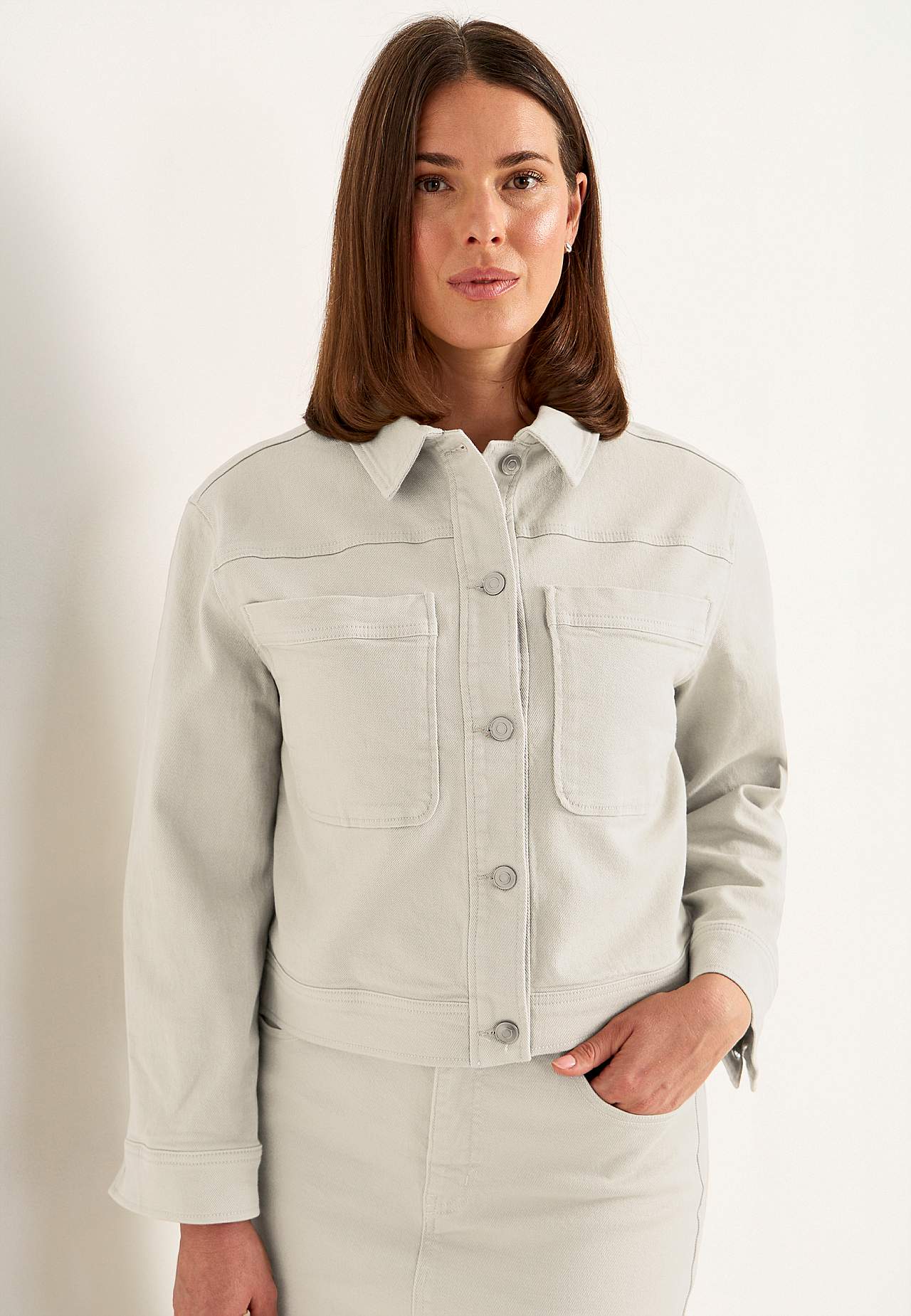 Elastische Jeansjacke