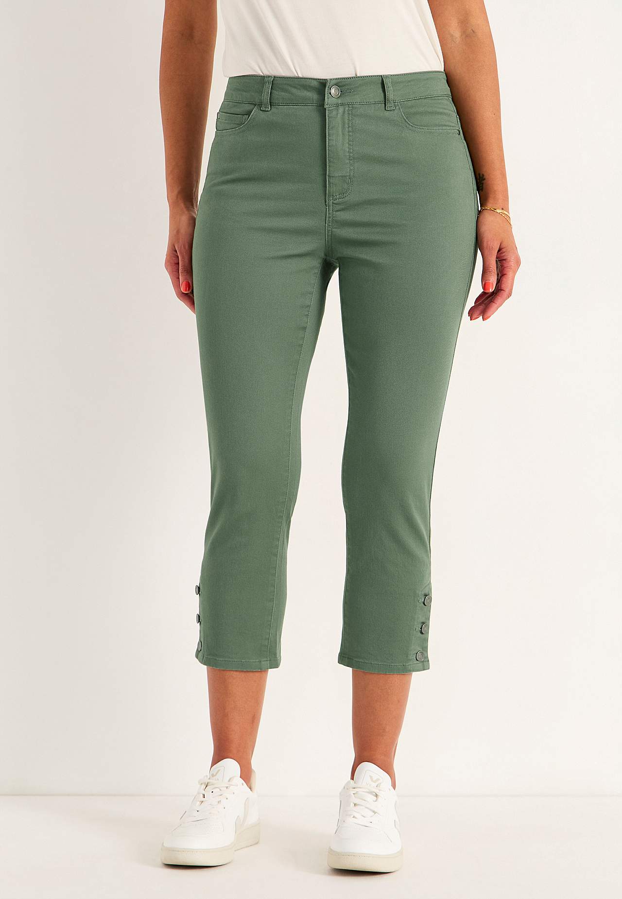 Cropped Jeans mit Fünf-Taschen-Design