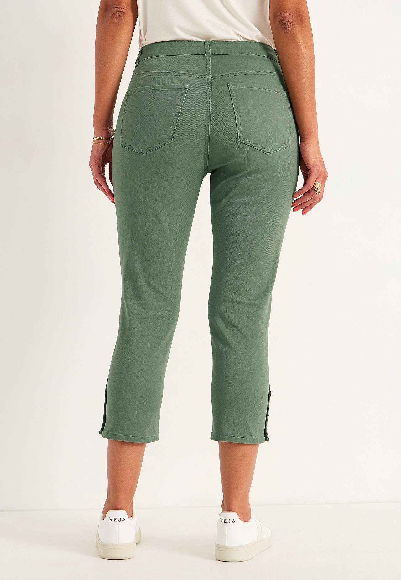 Cropped Jeans mit Fünf-Taschen-Design