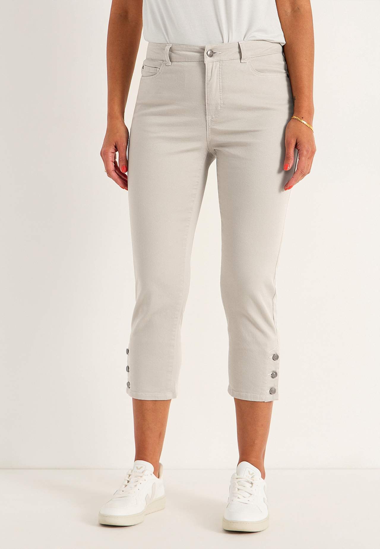 Cropped Jeans mit Fünf-Taschen-Design