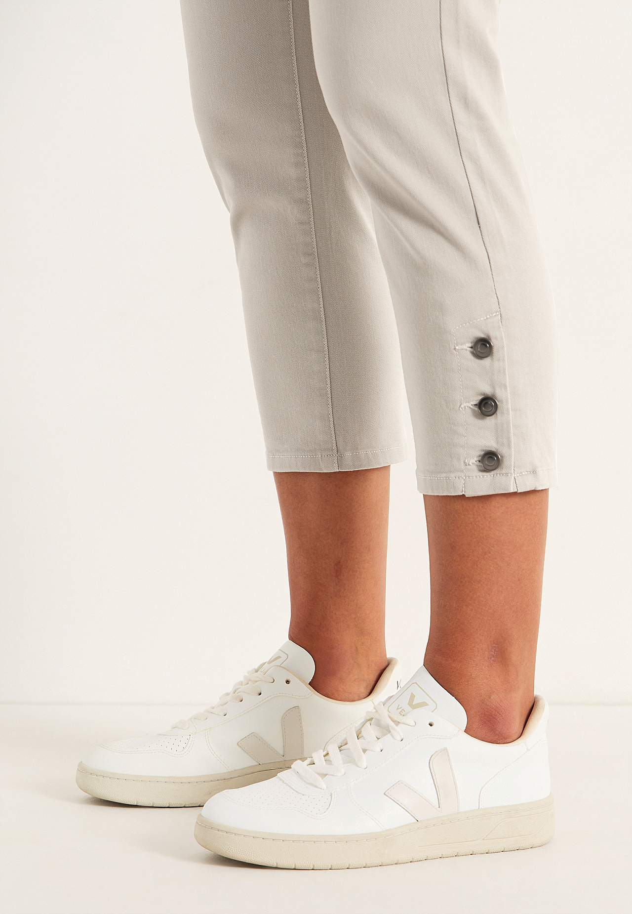 Cropped Jeans mit Fünf-Taschen-Design