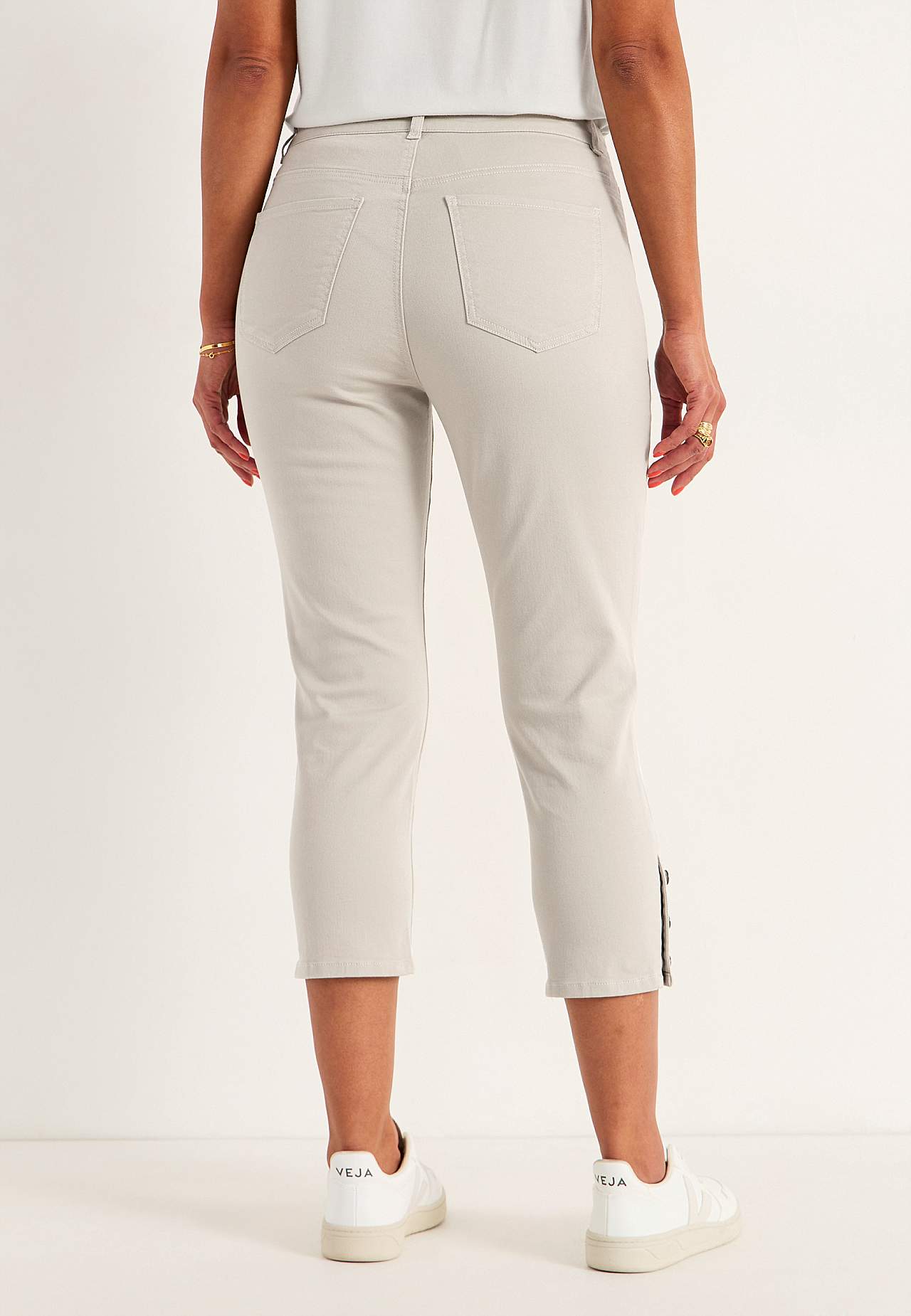 Cropped Jeans mit Fünf-Taschen-Design