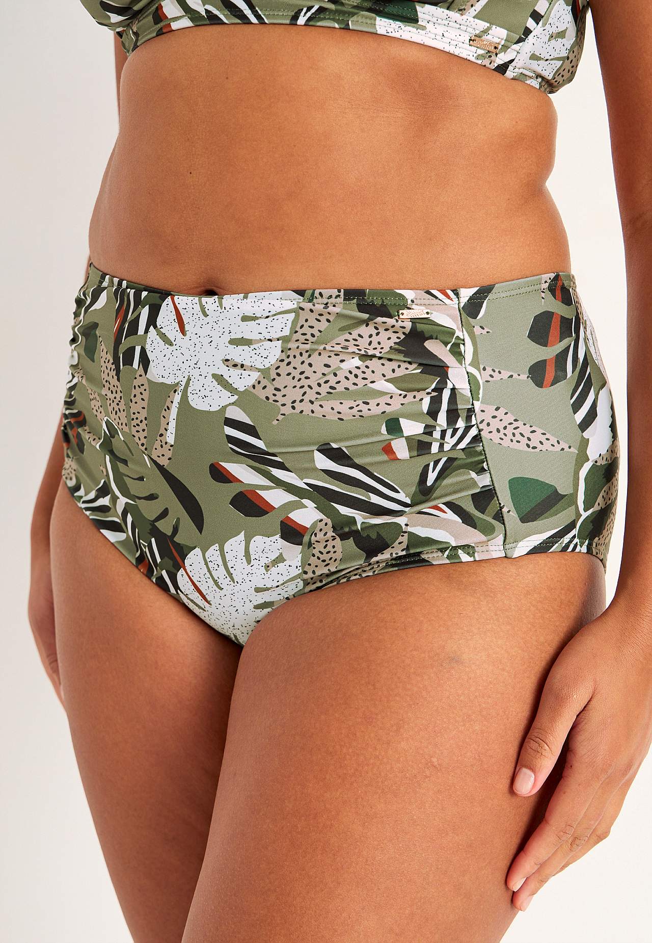 Bikini-Unterteil mit hohem Bund
