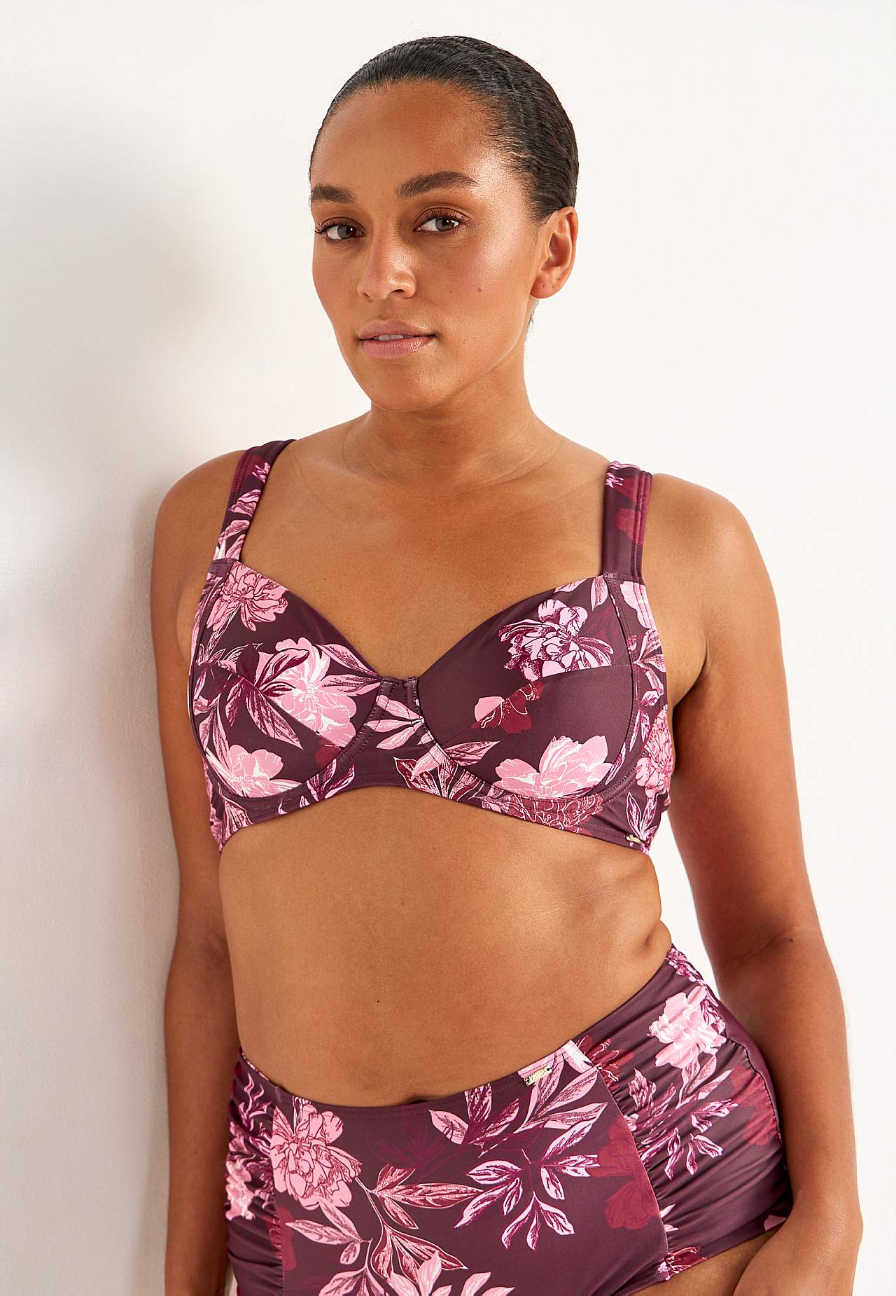 Gemusterter Bikini-BH