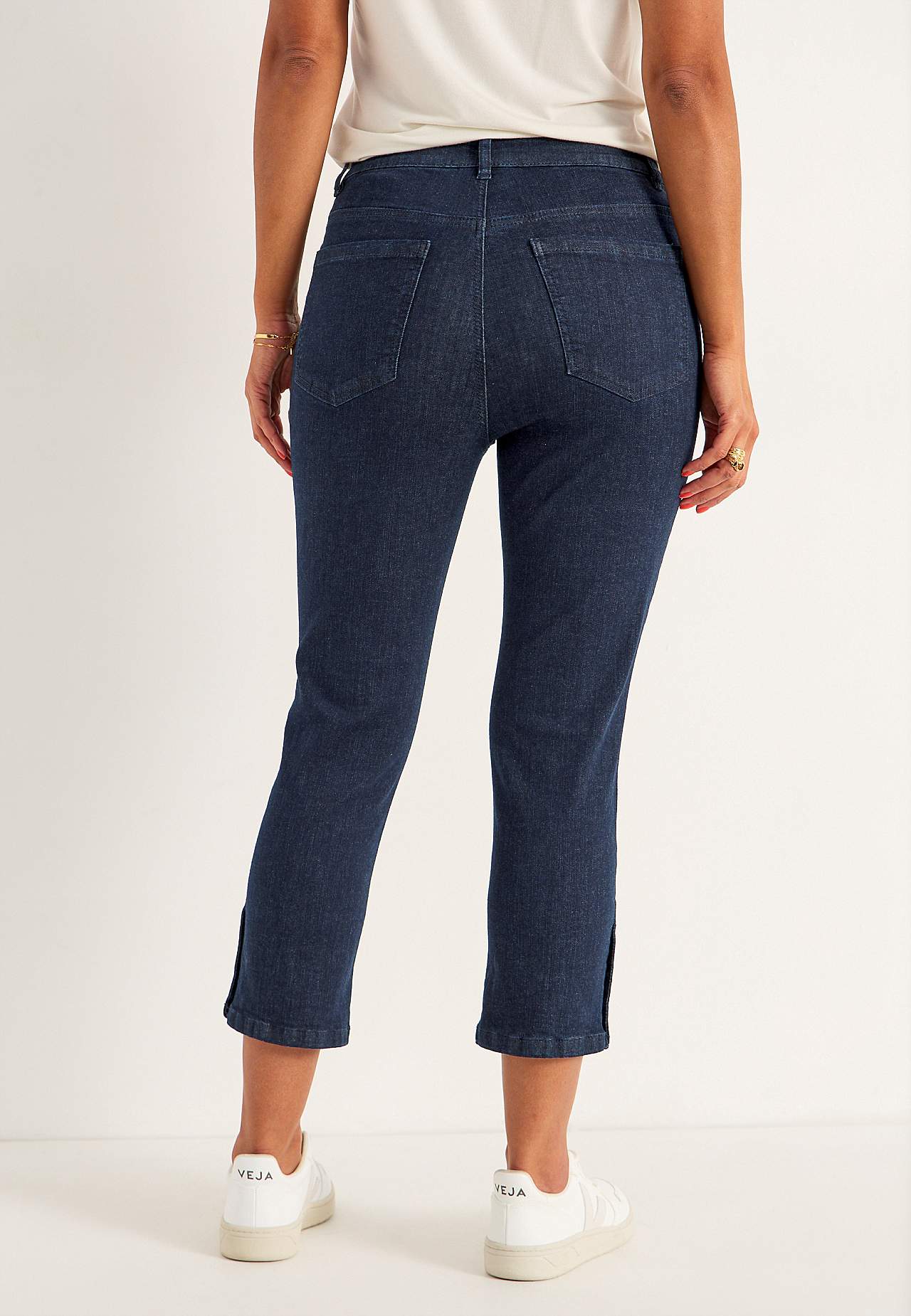 Cropped Jeans mit Fünf-Taschen-Design
