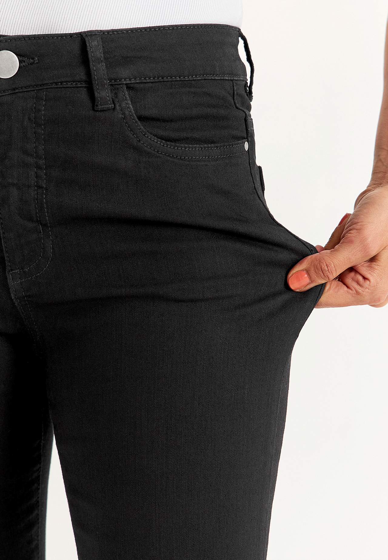 Cropped Jeans mit Fünf-Taschen-Design