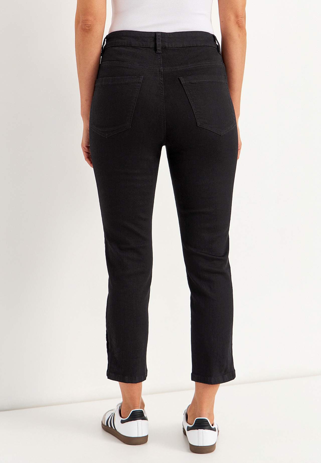 Cropped Jeans mit Fünf-Taschen-Design