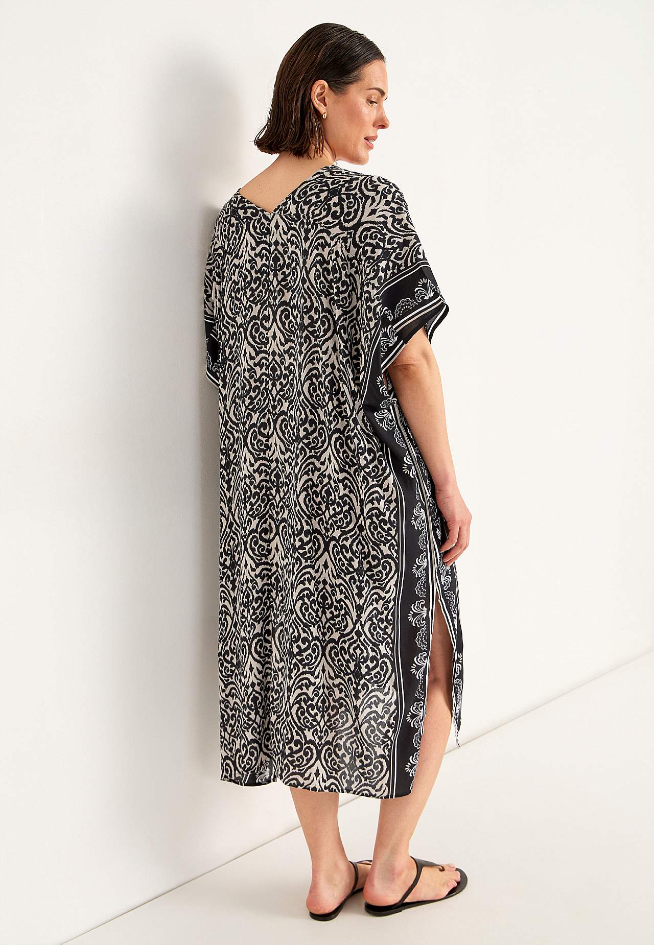 Strand-Kaftan mit Knöpfen