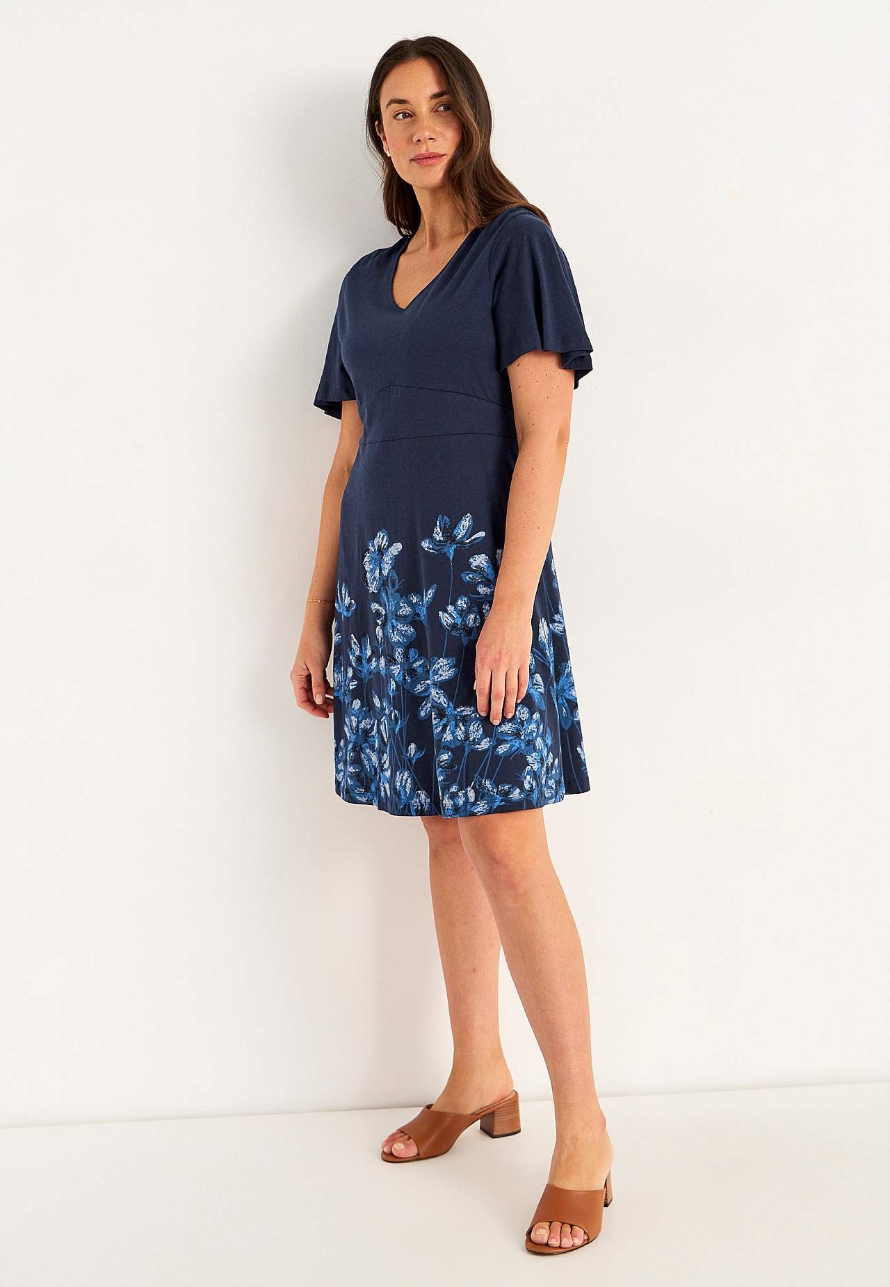 Jerseykleid mit Blumenmuster