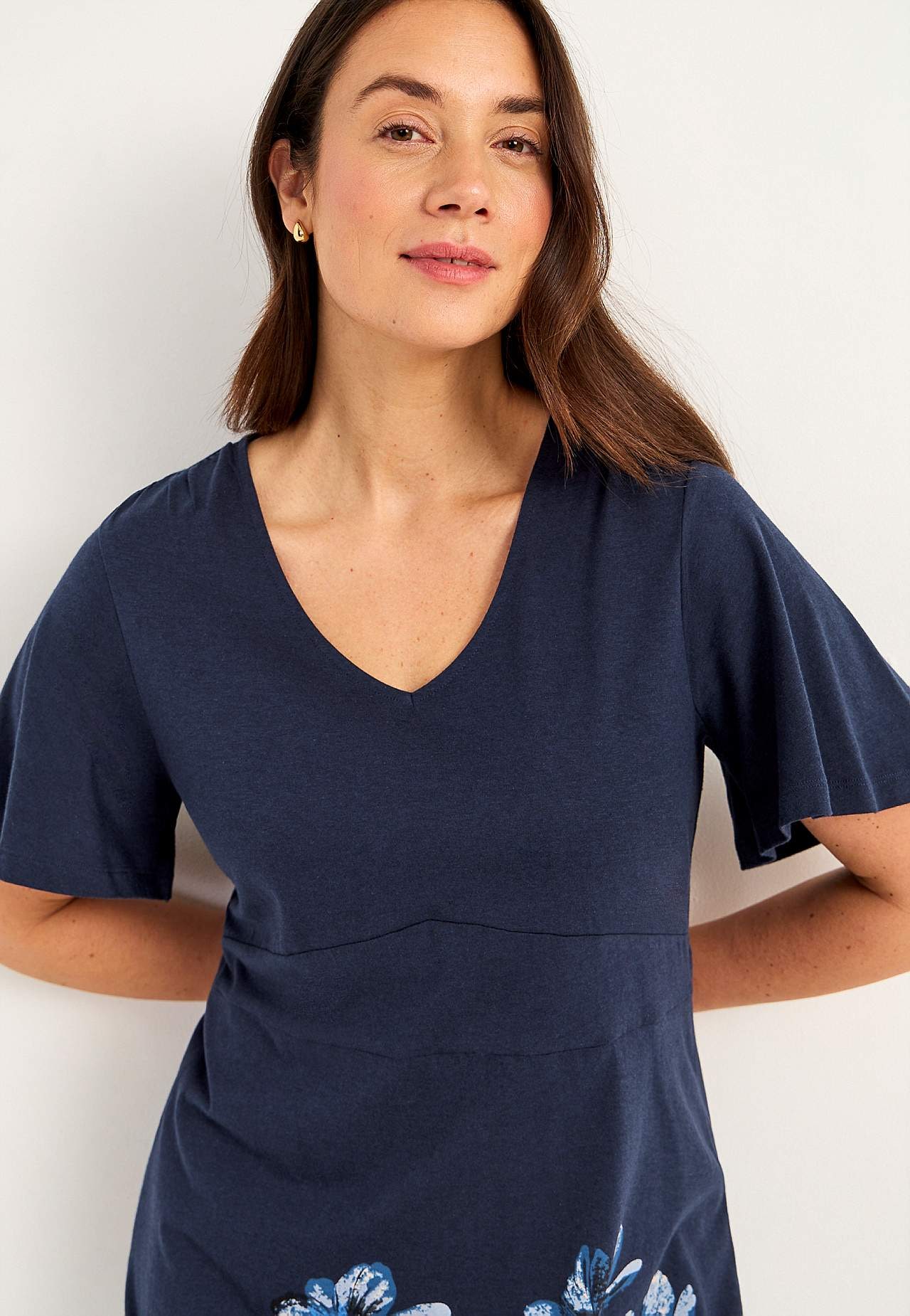 Jerseykleid mit Blumenmuster