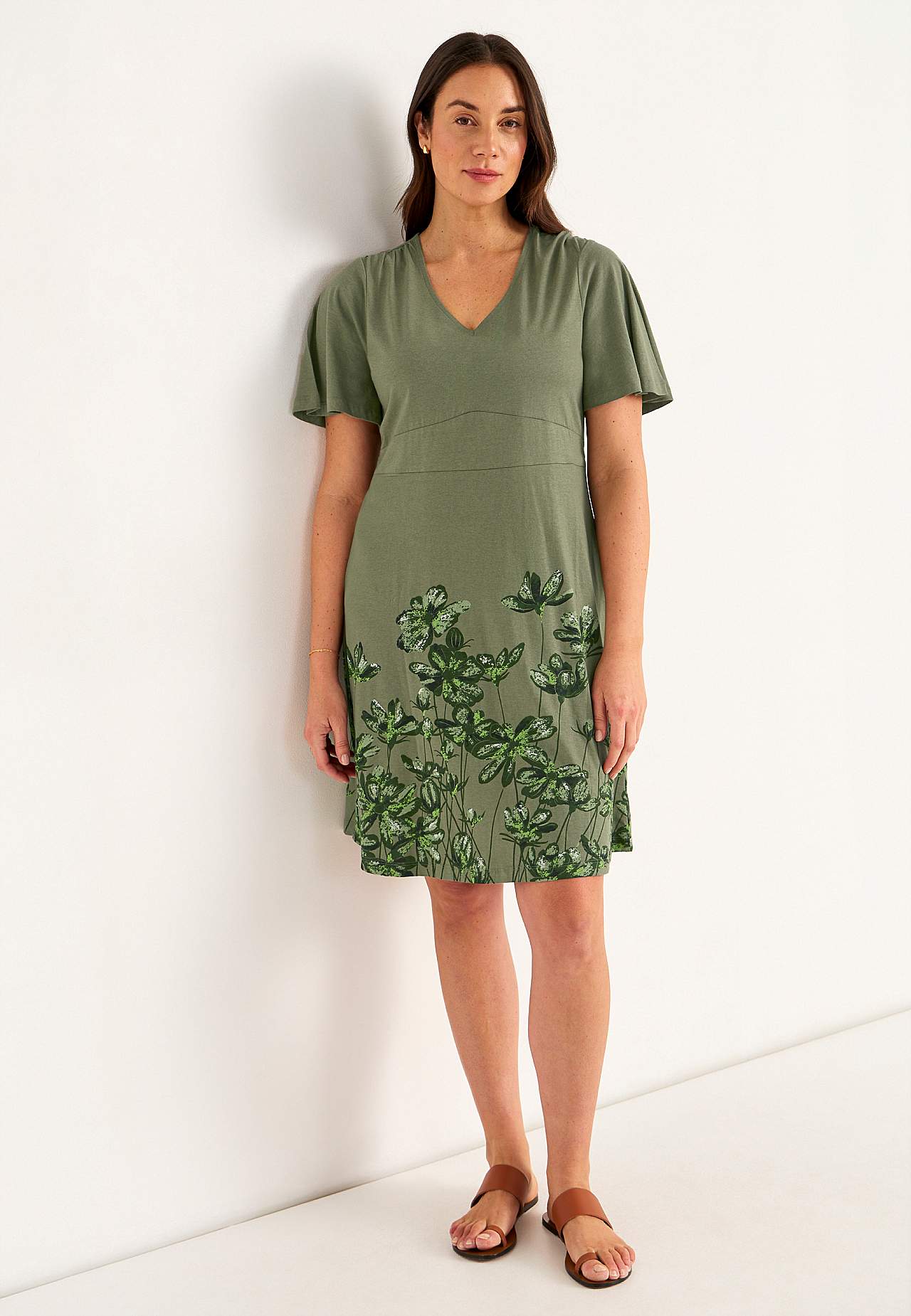 Jerseykleid mit Blumenmuster