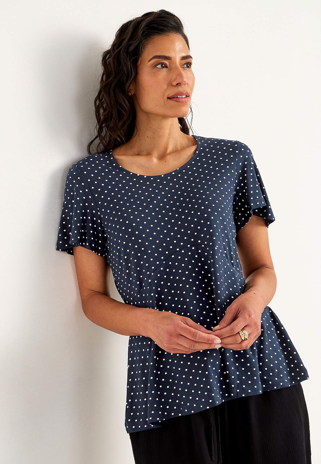 Gemustertes Jersey-Top