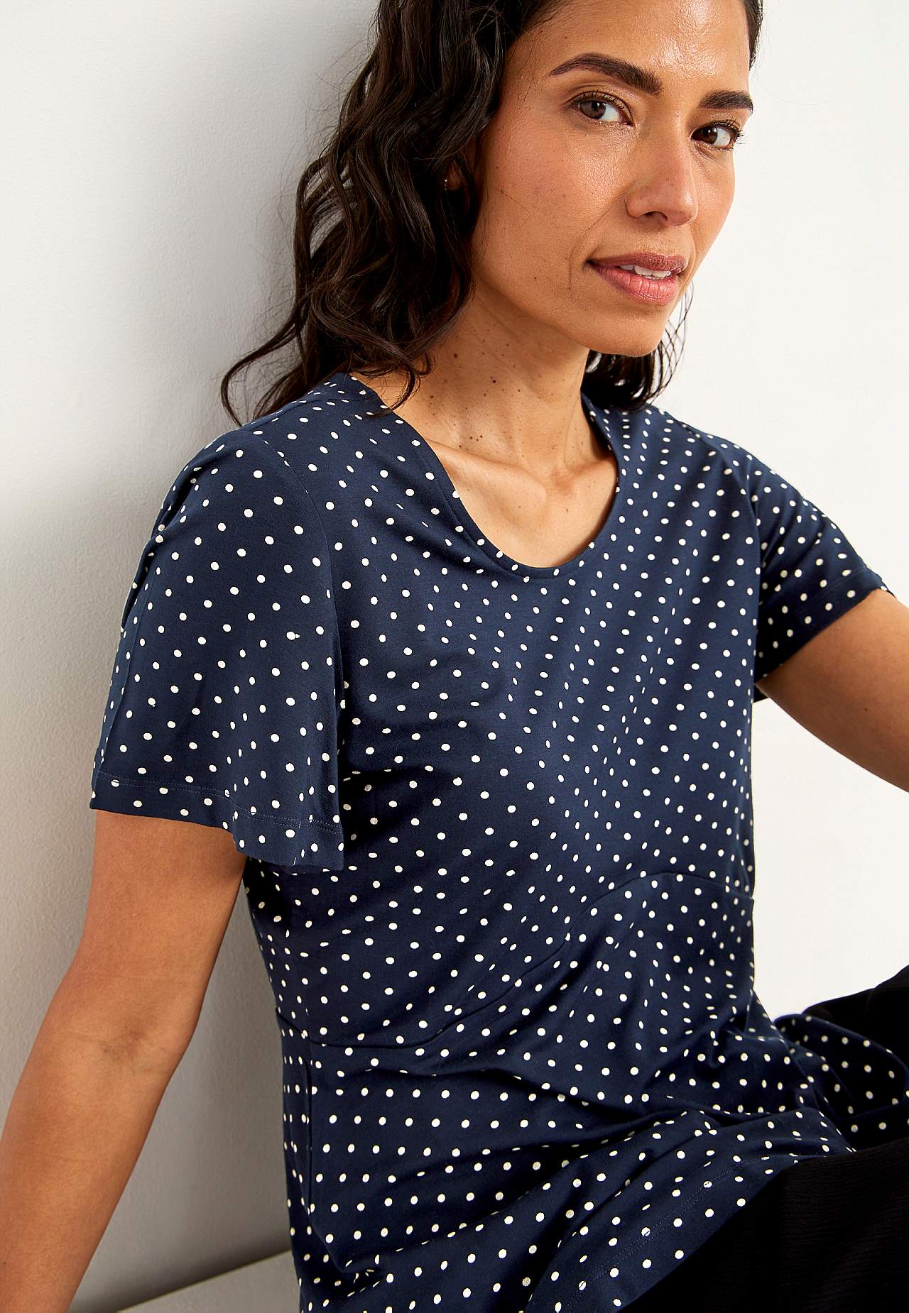 Gemustertes Jersey-Top
