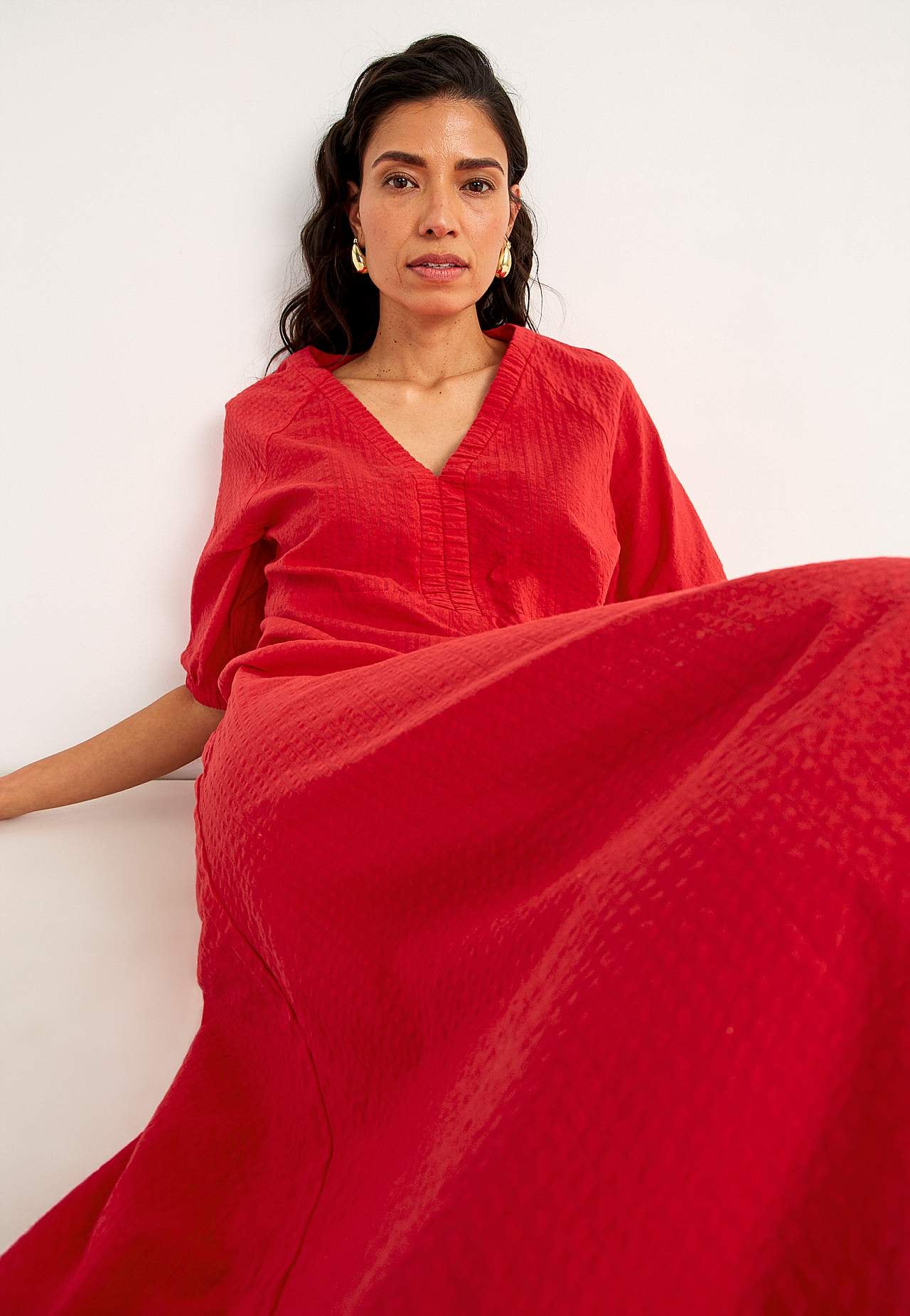 Kleid aus Seersucker
