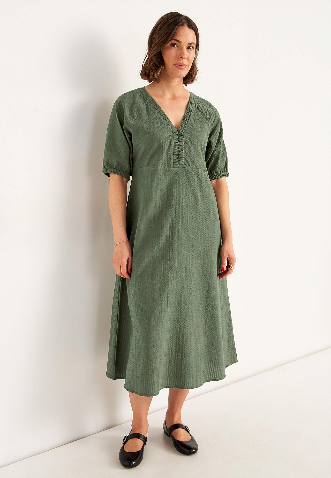 Kleid aus Seersucker