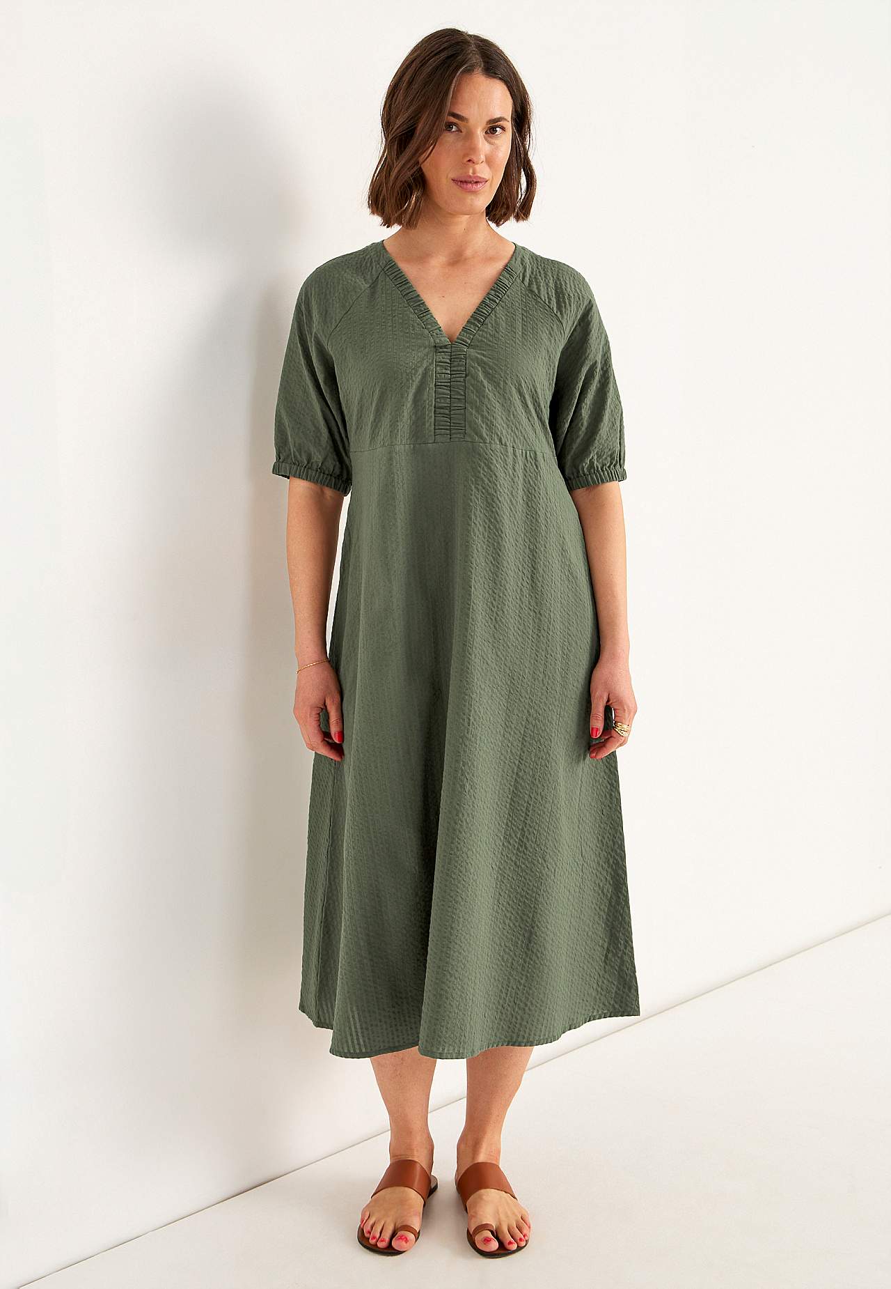 Kleid aus Seersucker