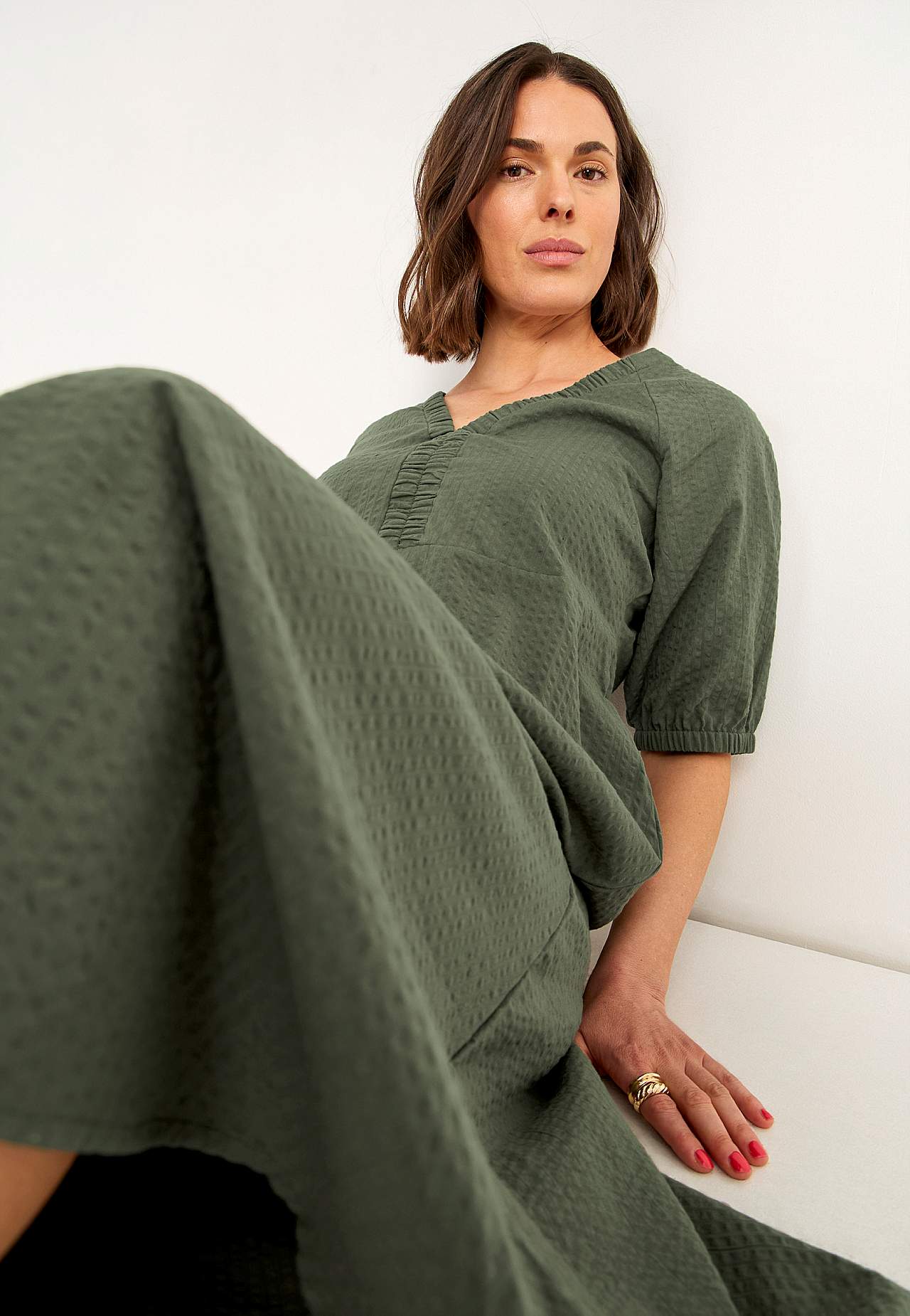Kleid aus Seersucker